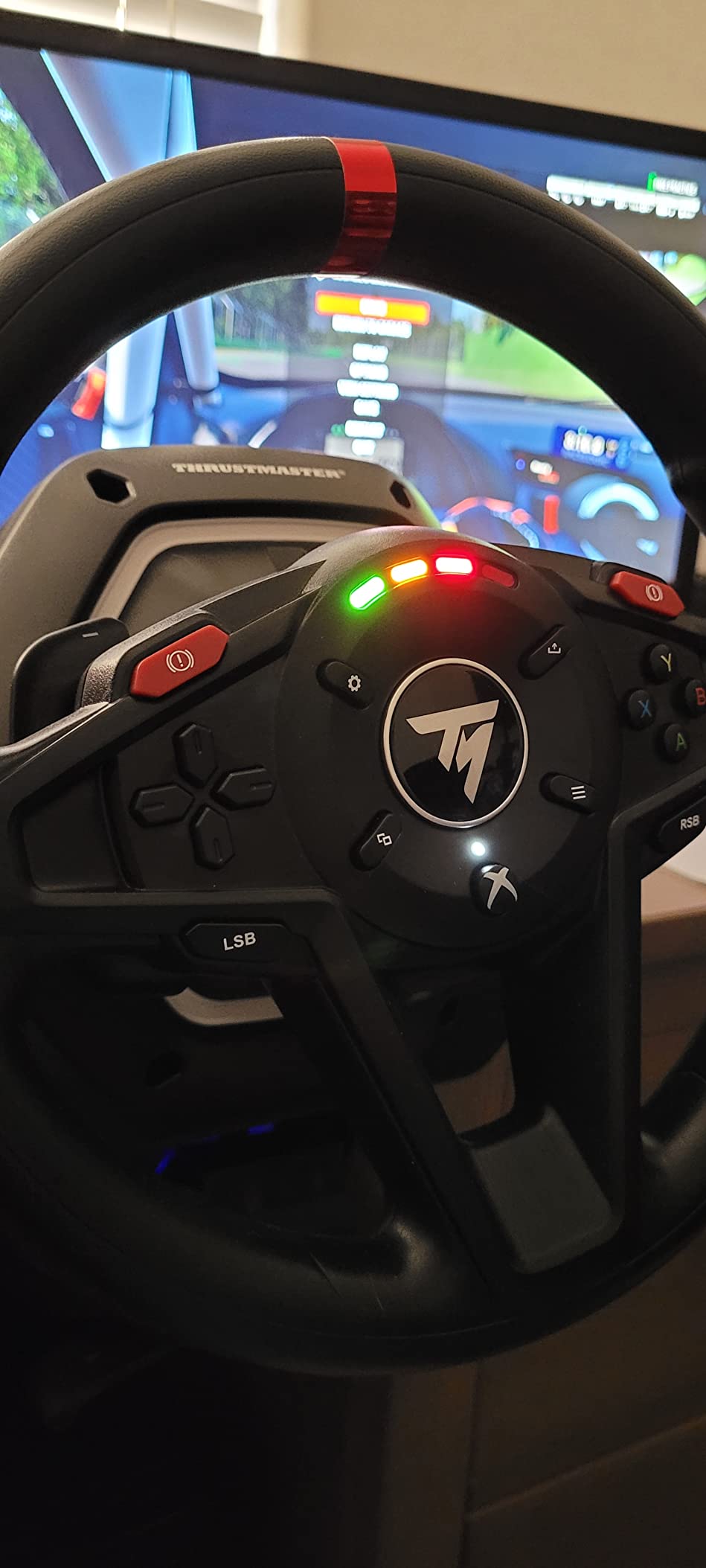 Thrustmaster T128 P Force Feedback Racing Wheel & Pedal Set - PS5 & PC customer photo 1