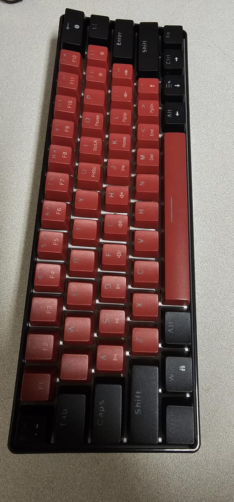 Snpurdiri 60% Wired Mechanical Keyboard (Black-Red, Red Switches) customer photo 1