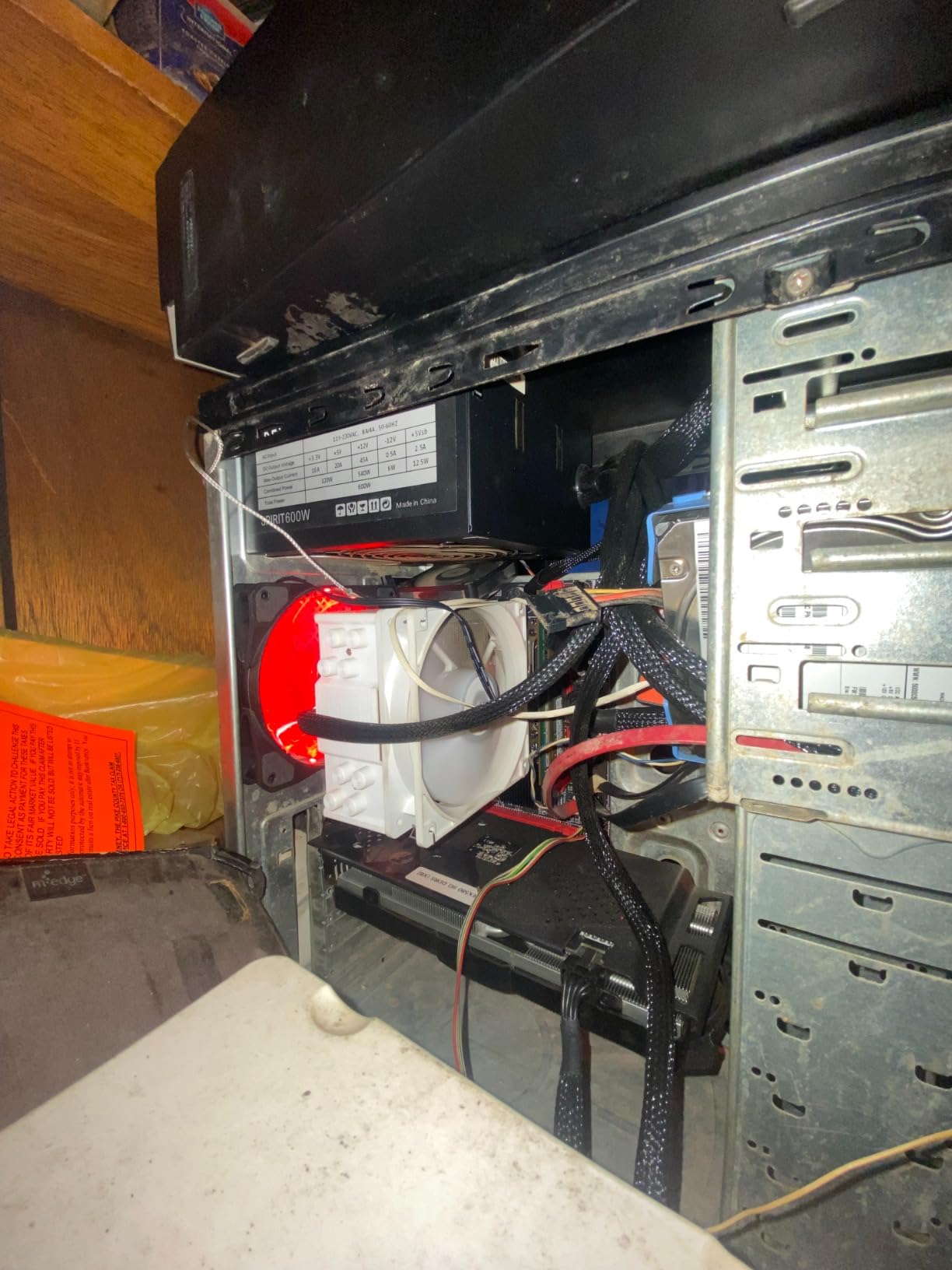Apevia SPIRIT600W Spirit 600W ATX Power Supply, 120MM Fan, All Protections customer photo 2