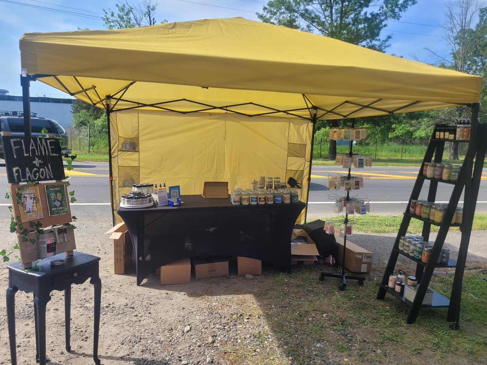 Tunbne 10X10 Pop Up Canopy Tent Outdoor with 1 Sidewalls, One Push Setup customer photo 2