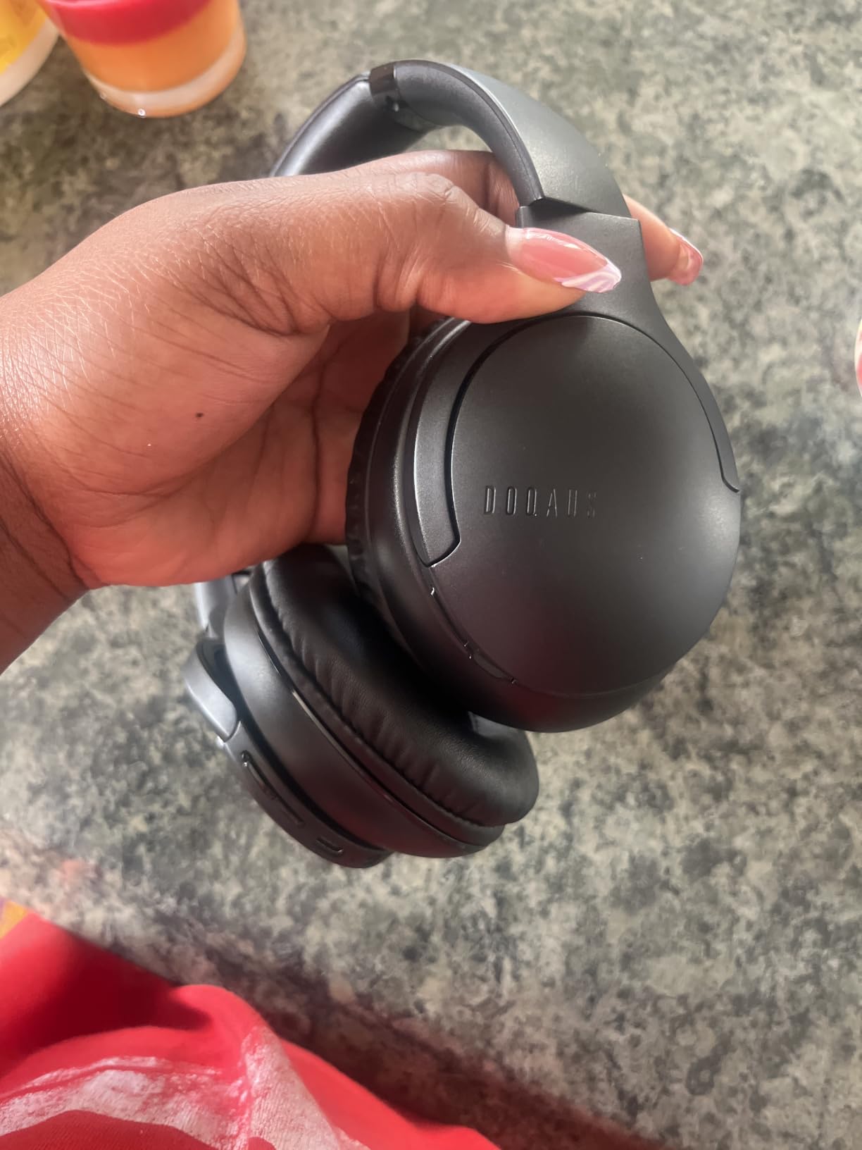 DOQAUS Bluetooth Headphones Over Ear Wireless, 90H Playtime, APP Control customer photo 1