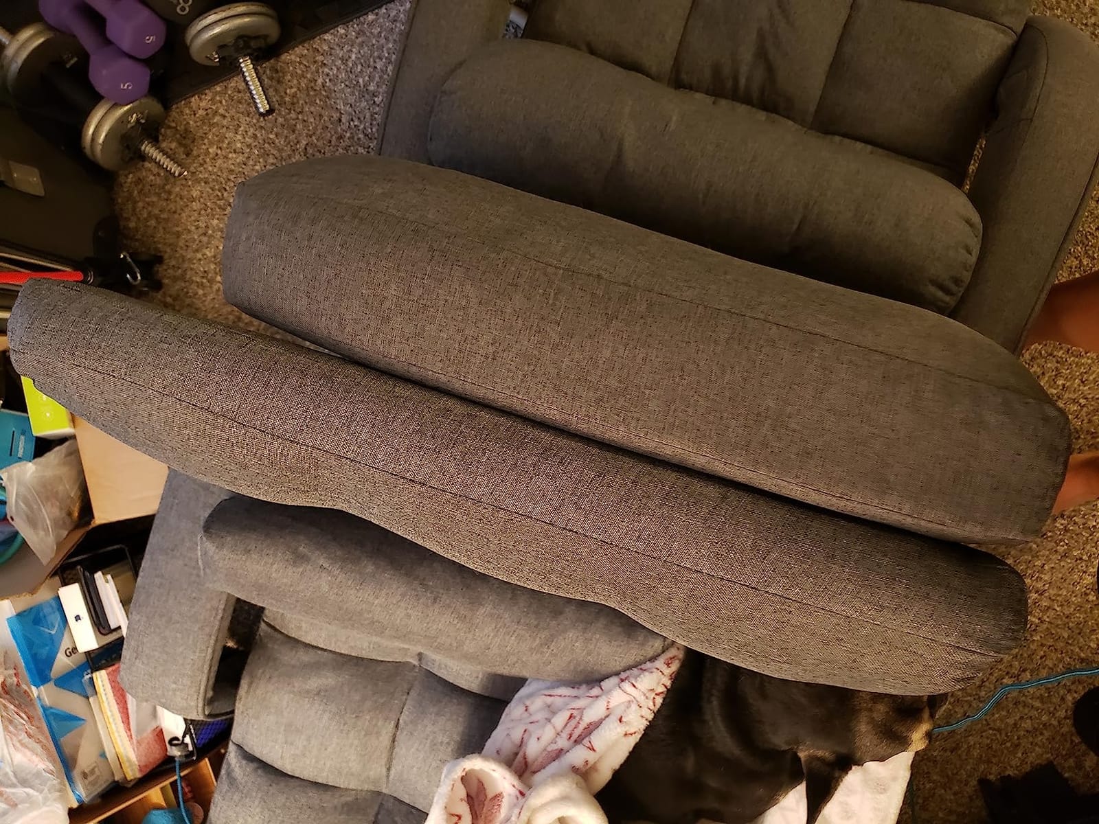 Comfy Floor Chair with Adjustable Backrest, Gaming Sofa Chairs (Grey) customer photo 2