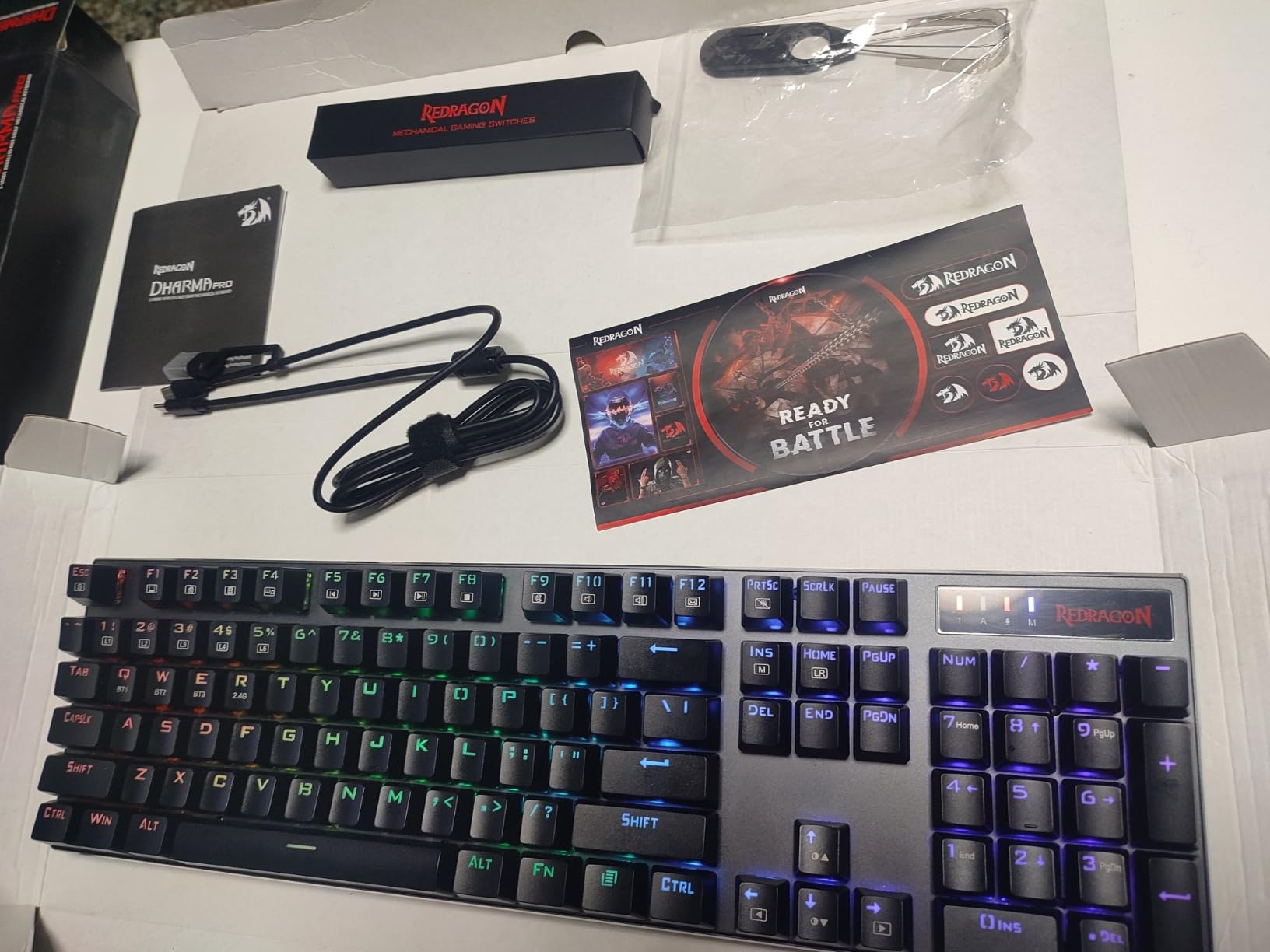 Redragon K556 PRO Wireless RGB Mechanical Gaming Keyboard, 104-Key Aluminum customer photo 1