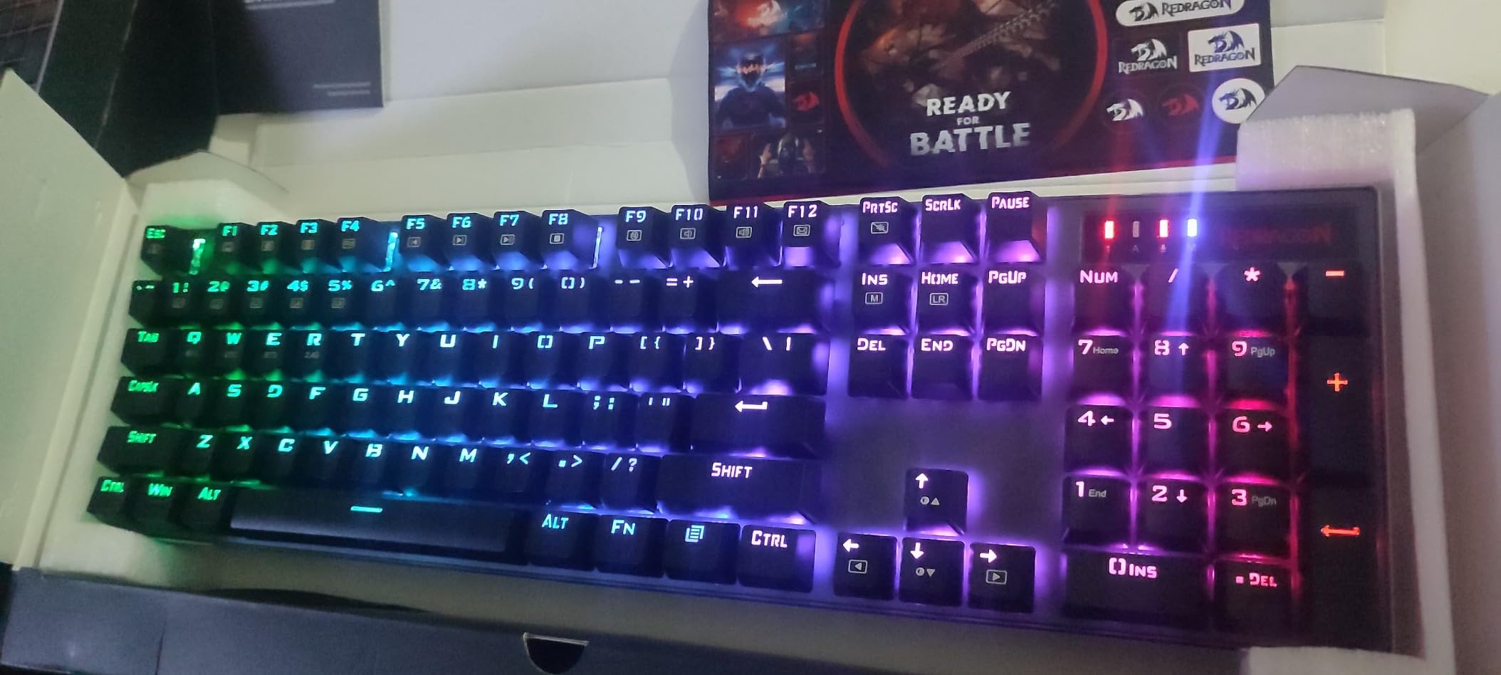 Redragon K556 PRO Wireless RGB Mechanical Gaming Keyboard, 104-Key Aluminum customer photo 2