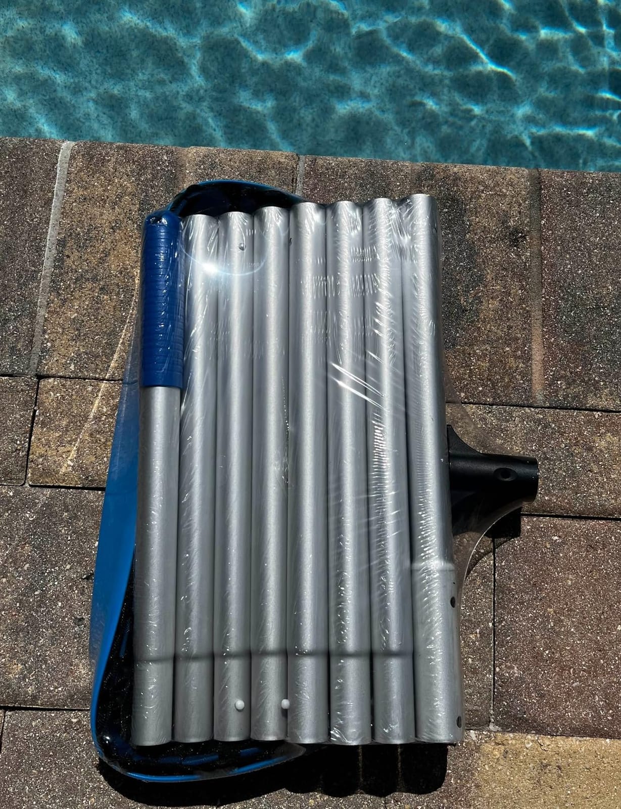 Pool Skimmer Net for Pool Cleaning, Heavy Duty Pool Net Skimmer with Fine Mesh & Deep Bag, Aluminum Frame Pool Leaf Net for Above Ground & In-Ground Pools, Pond Cleaning Leaf Rake Net (No Pole) customer photo 1