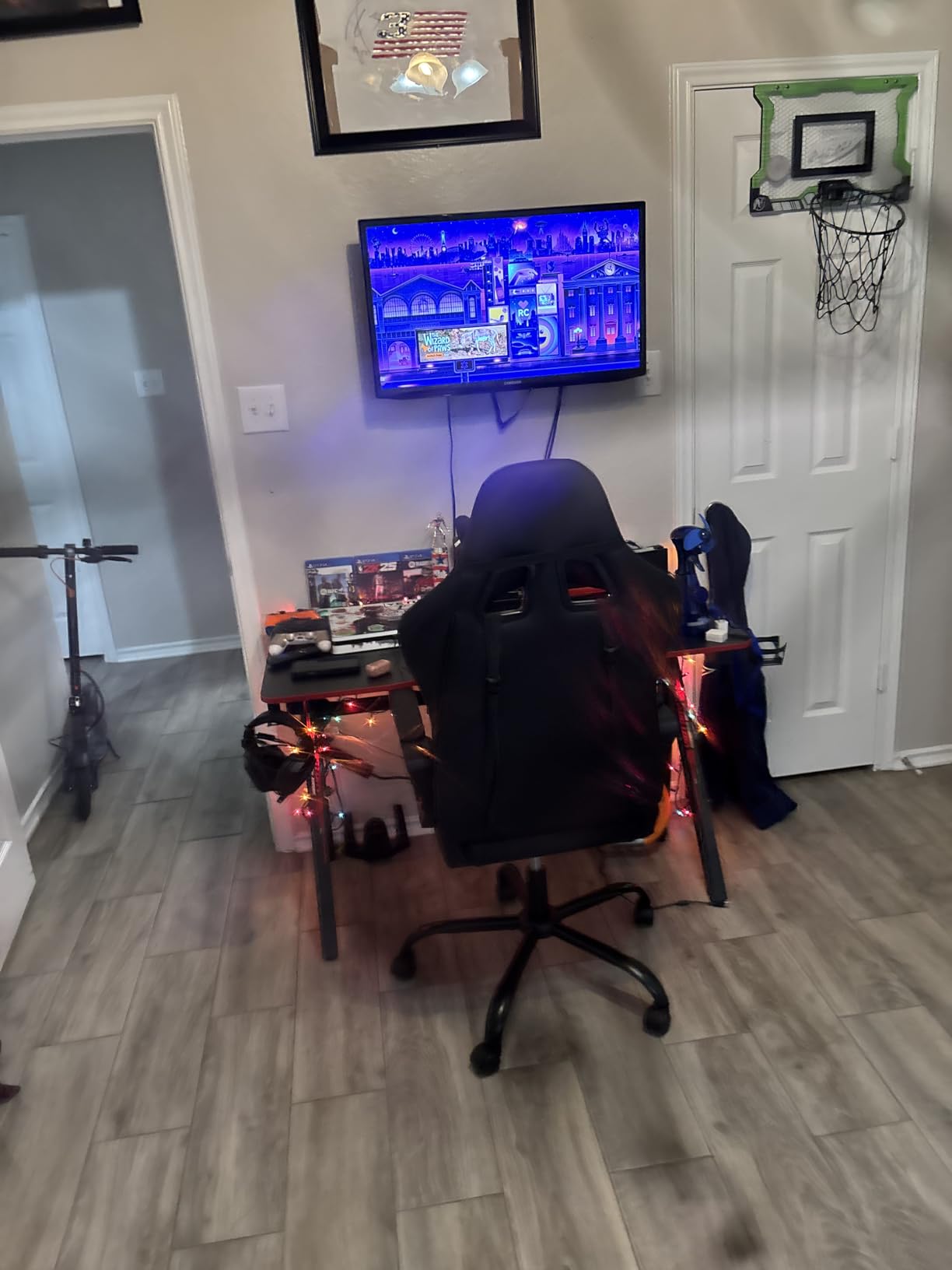 Gaming Chair, High-Back Ergonomic Home Office Chairs for Kids, White customer photo 2