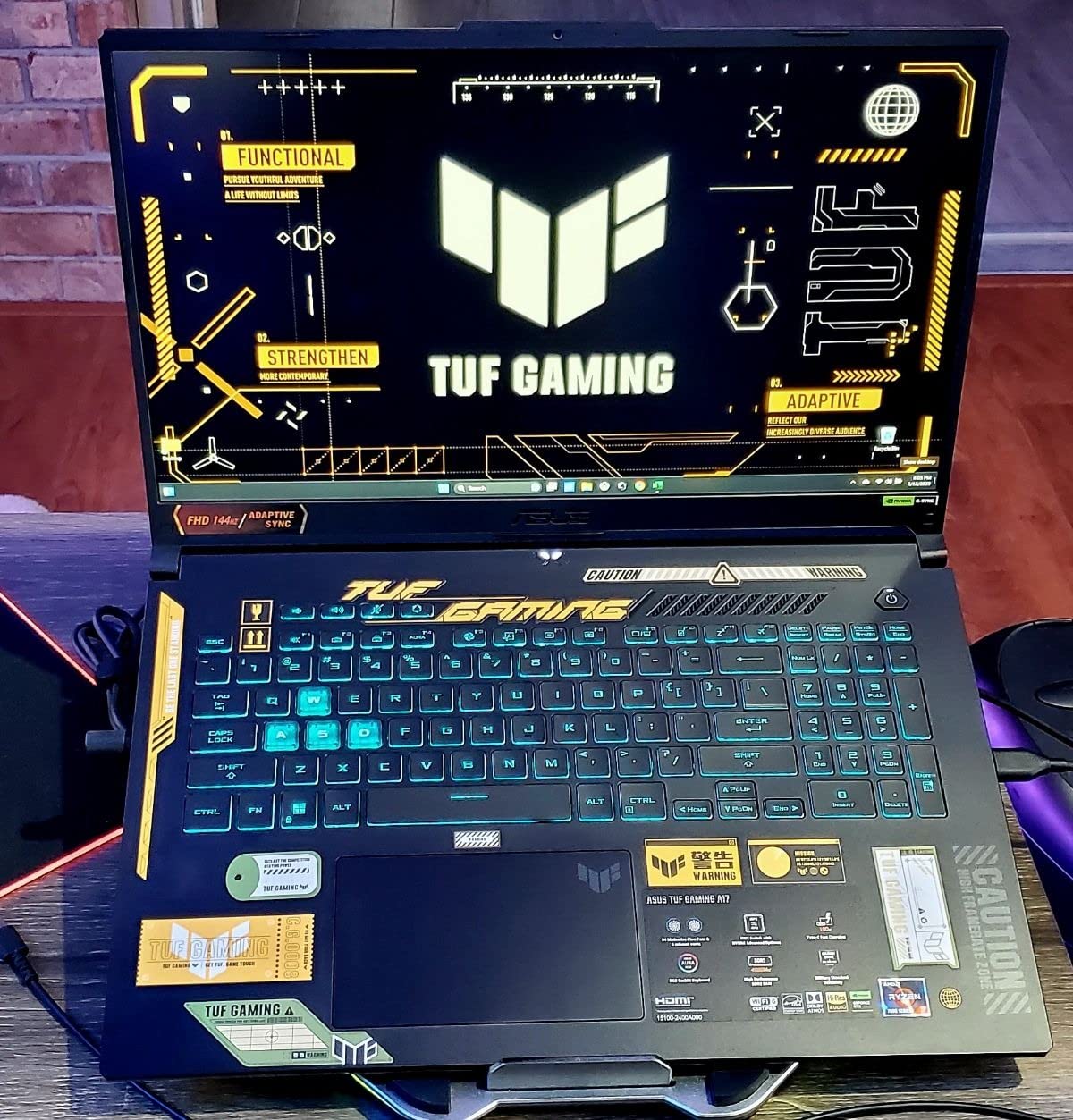 ASUS TUF Gaming A17 (2023) Gaming Laptop, 17.3†FHD 144Hz Display, GeForce RTX 4050, AMD Ryzen 7 7735HS, 16GB DDR5, 1TB PCIe 4.0 SSD, Wi-Fi 6, Windows 11, FA707NU-DS74,Mecha Gray customer photo 1