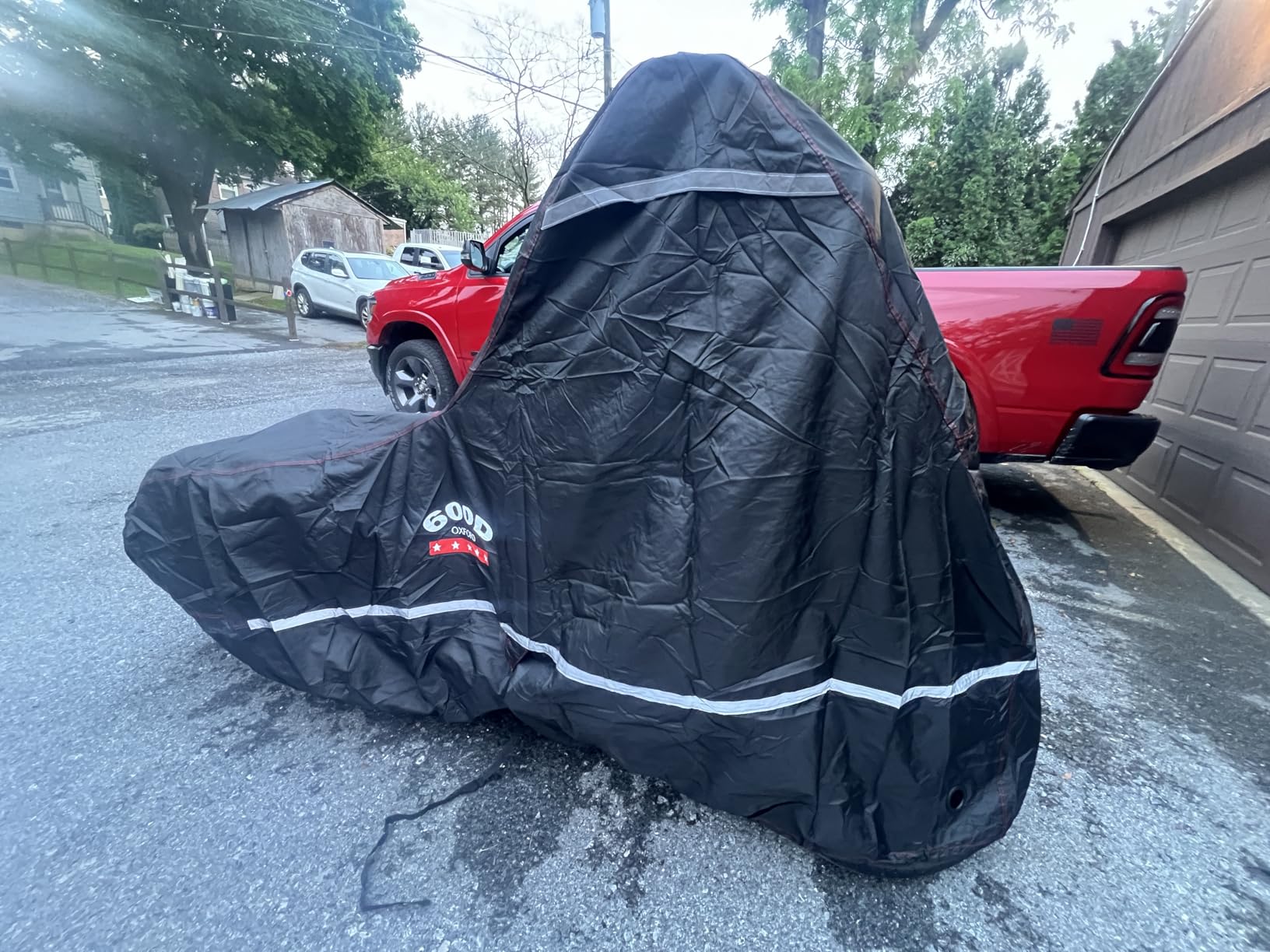 Motorcycle Cover 600D Heavy Duty All Season Universal Weather Waterproof Sun Outdoor Protection Durable Night Reflective& 96