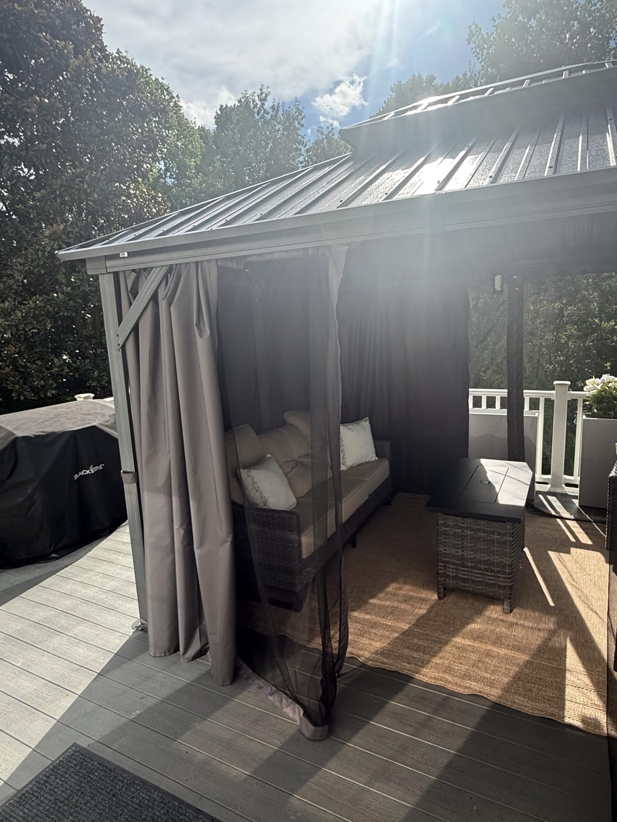 Domi 10'X12' Metal Outdoor Gazebo, Hardtop Gazebos for Patio, Backyard customer photo 1