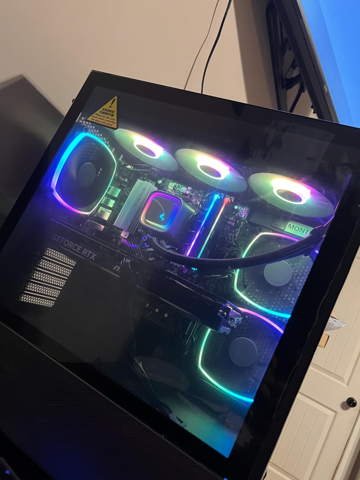 Skytech Gaming Azure Gaming PC Desktop – AMD Ryzen 7 7700X 4.5 GHz, NVIDIA RTX 4070, 1TB NVME SSD, 32GB DDR5 RAM RGB, 650W Gold PSU, 360mm AIO, 11AC Wi-Fi, Windows 11 Home 64-bit,Black customer photo 2