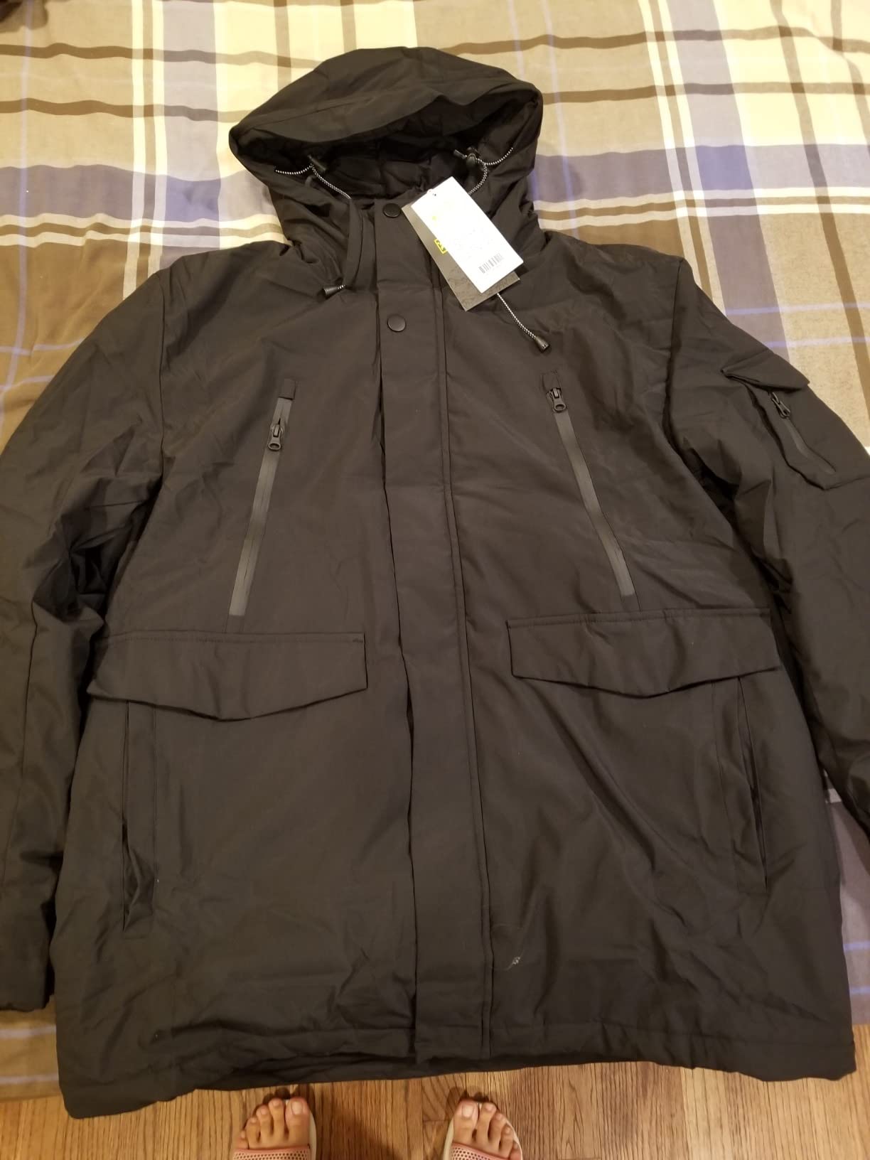 Pioneer Camp Men's Winter Coat Waterproof Fleece Lined Warm Winter Jacket with 9 Pockets Insulated Windproof Hooded Parka customer photo 1