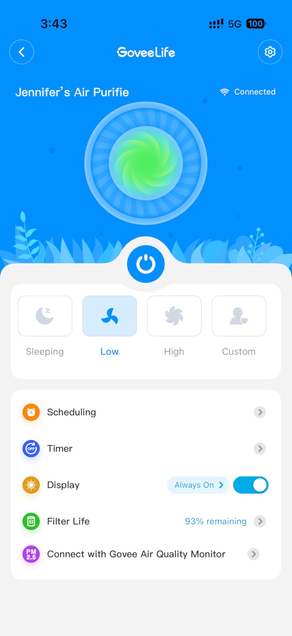 GoveeLife Smart Mini Air Purifier for Bedroom, with App & Alexa Control customer photo 1
