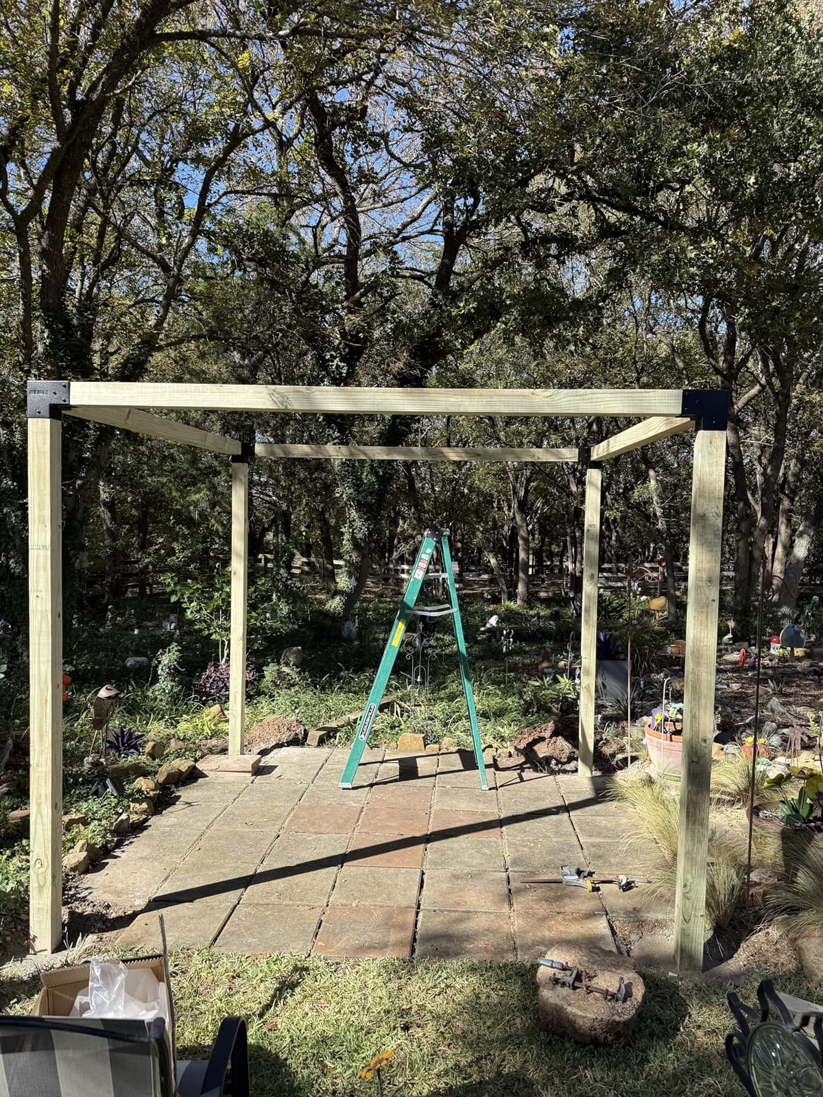 Pergola Brackets Kit for 4x4 Wood Beams, 3.58'' x 3.58'', 4 Pack customer photo 2