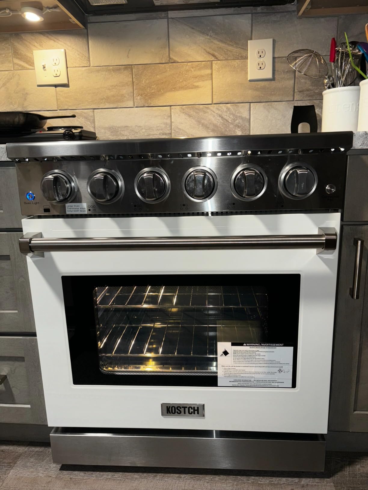KOSTCH 30 inch Professional Electric Range with 5 Heating Elements Cooktop, 4.55 Cu. Ft. Convection Oven Capacity, Smooth Glass Top, in Stainless Steel customer photo 1