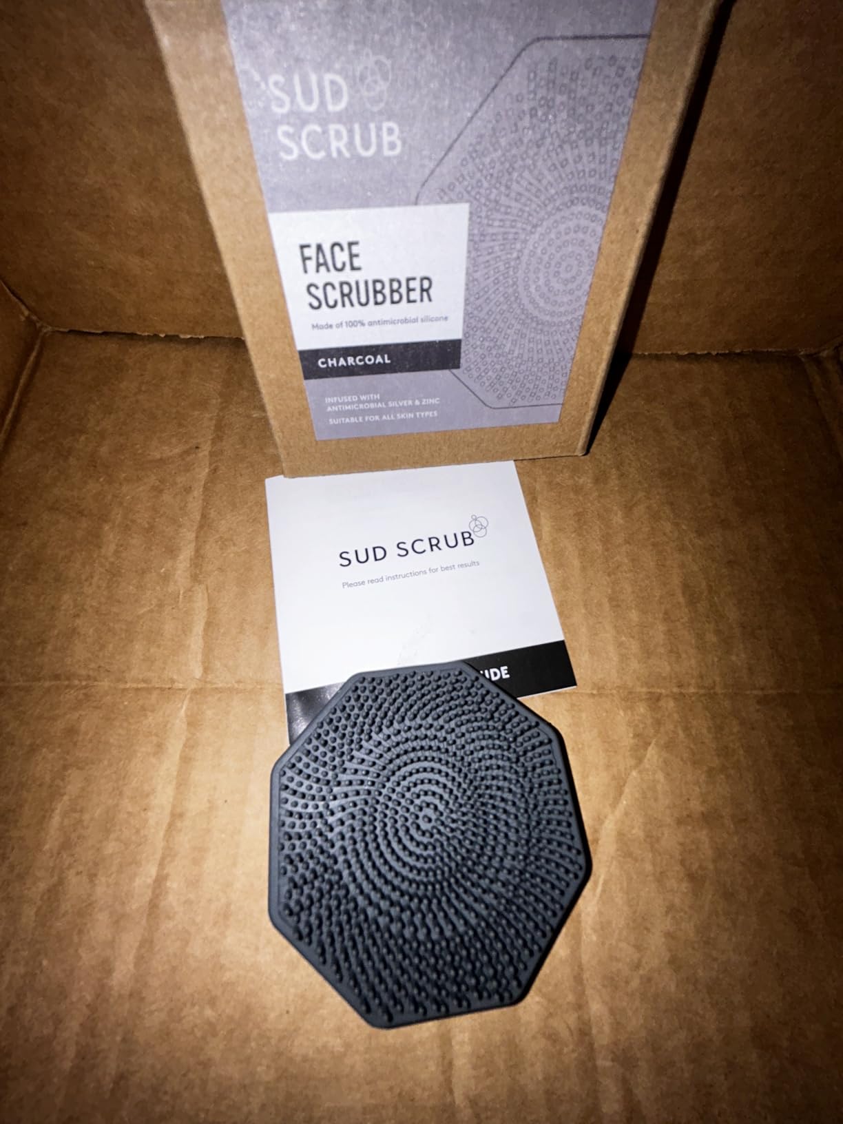 Sud Scrub® Antimicrobial Silicone Face Scrubber, 1 Pack, Gentle Face Exfoliator for Sensitive Skin, Eco Friendly Facial Cleansing Brush, Exfoliating Face Brush for Men and Women (Mint) customer photo 1