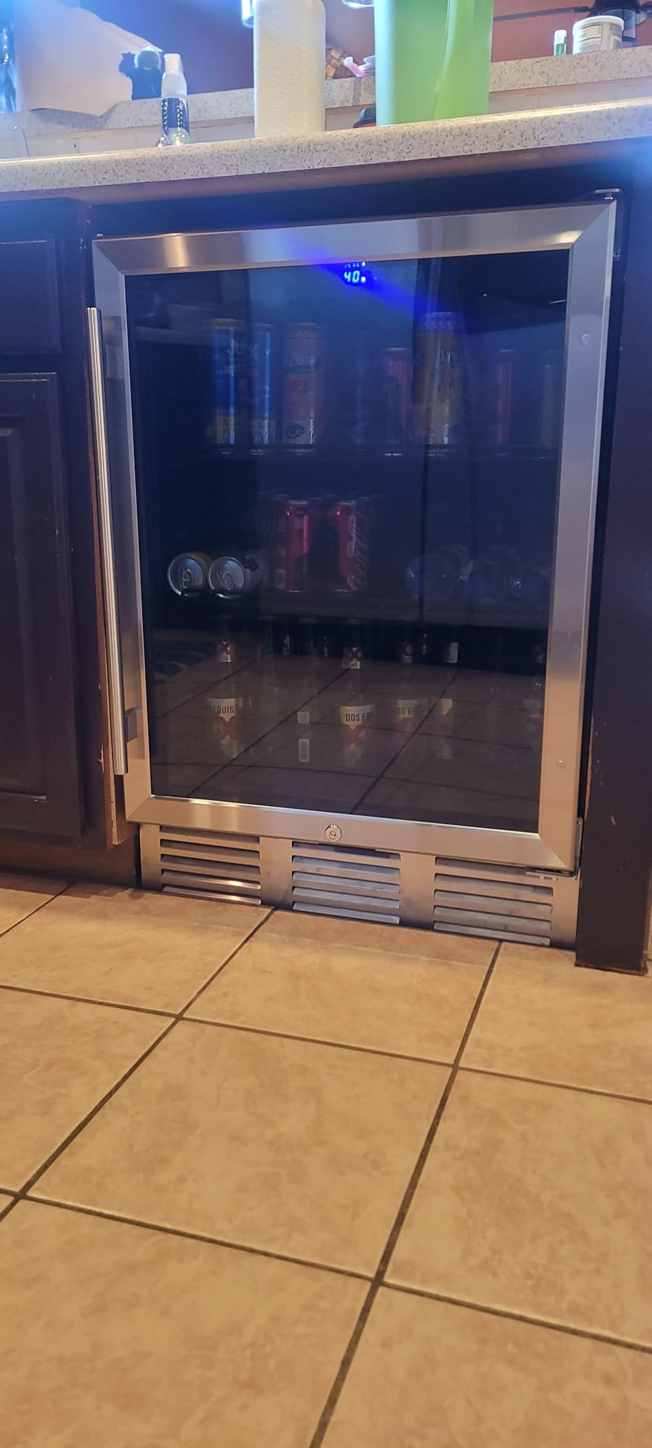 EUHOMY 24 Inch Beverage Refrigerator, 180 Can Under Counter Refrigerator customer photo 1