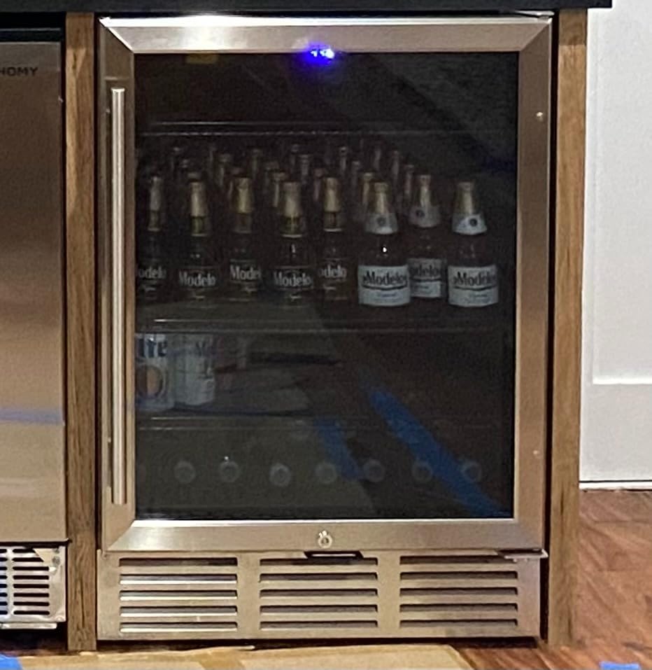 EUHOMY 24 Inch Beverage Refrigerator, 180 Can Under Counter Refrigerator customer photo 2