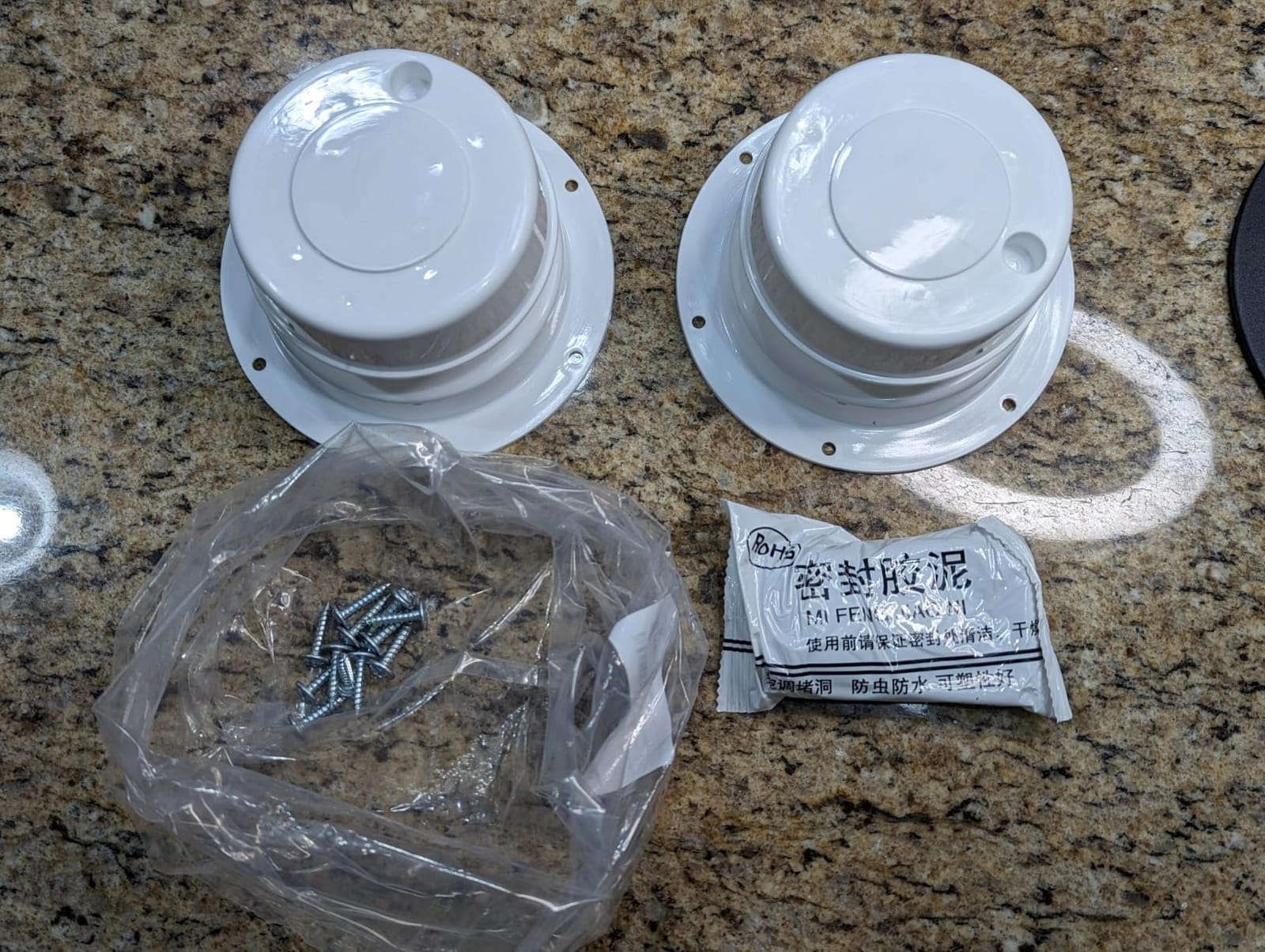 (2 Pack, White RV Roof Vent Cover Kits with Putty Tape and Screws customer photo 1
