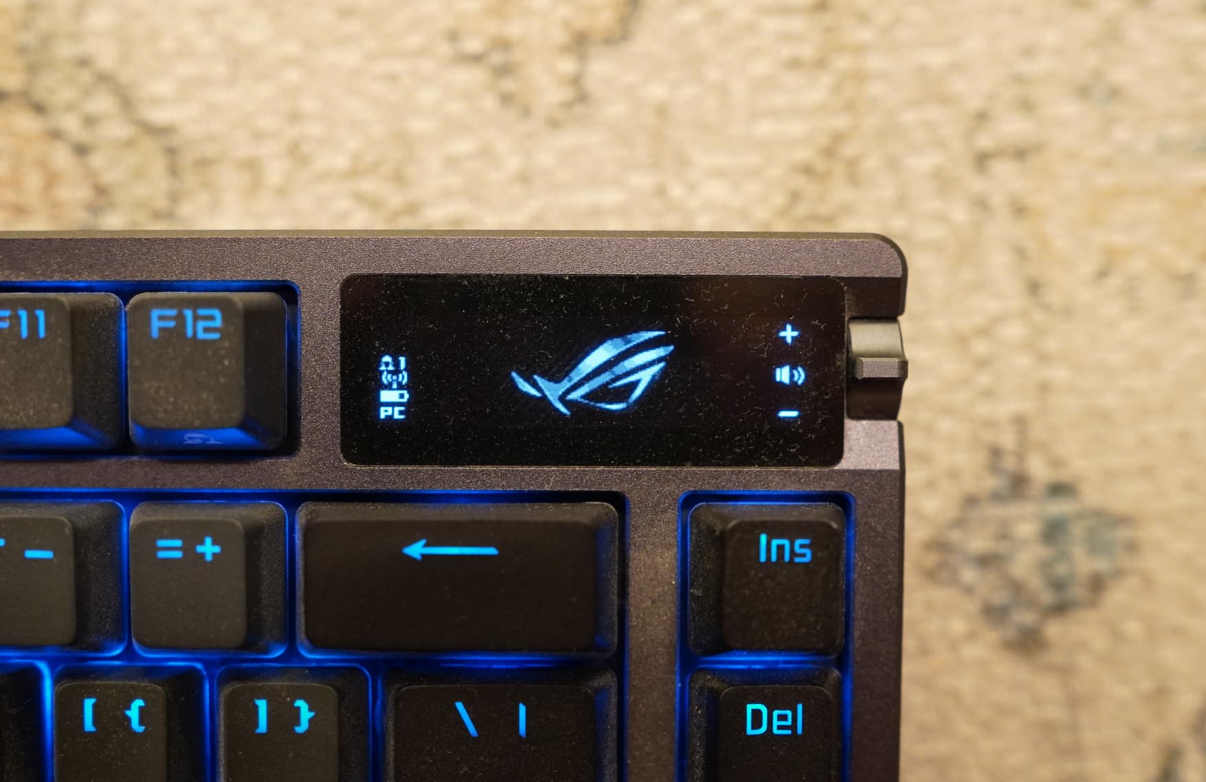 ASUS ROG Azoth Wireless Mechanical Gaming Keyboard – 75% TKL, Tri-Mode Connectivity, Hot Swappable Pre-lubed ROG NX Snow Linear Switches, PBT Keycaps, RGB, OLED Display, PC/Mac Support - Black customer photo 2