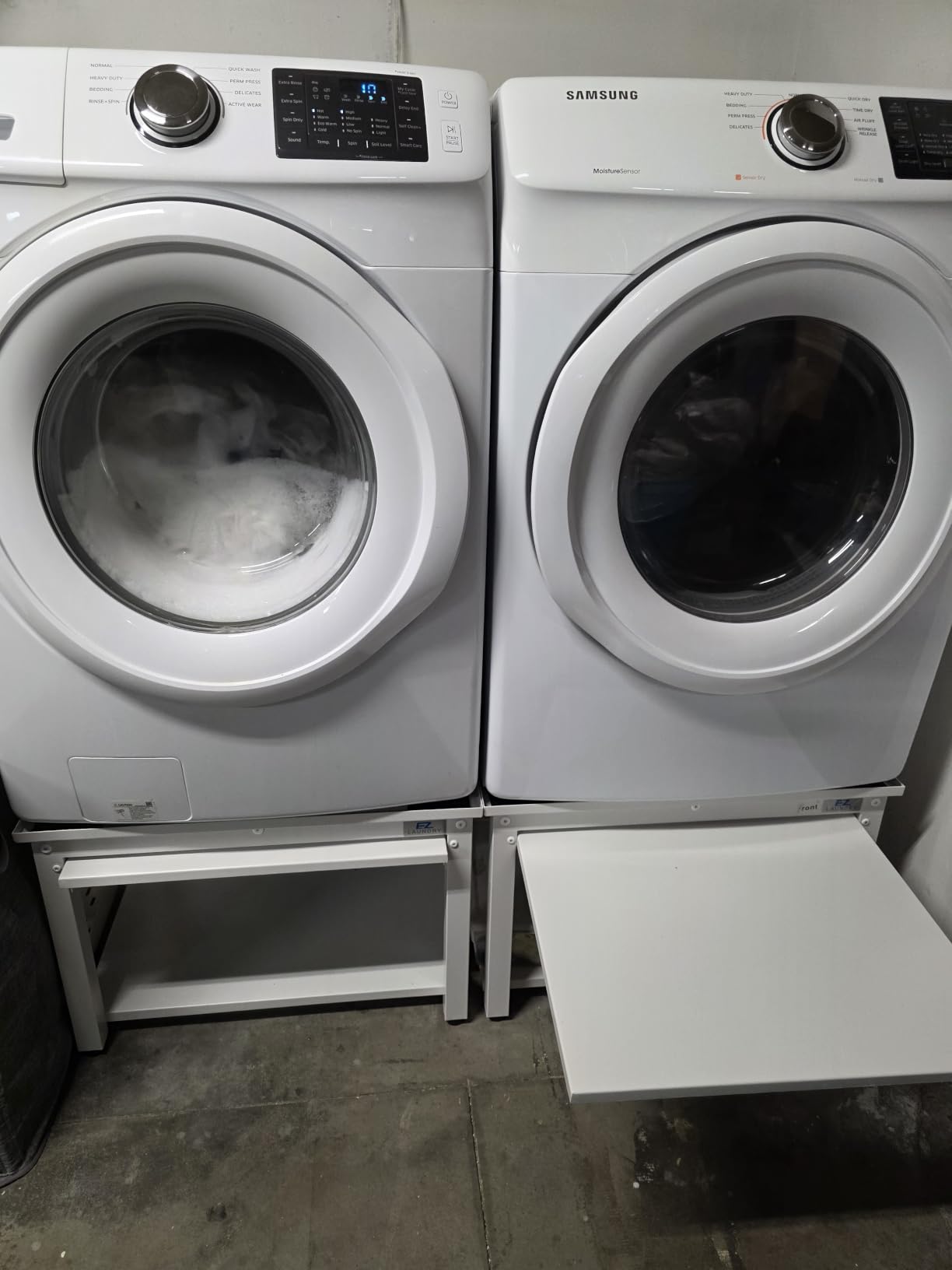 Washer and Dryer Pedestals with Drain Pan & Hose - 27
