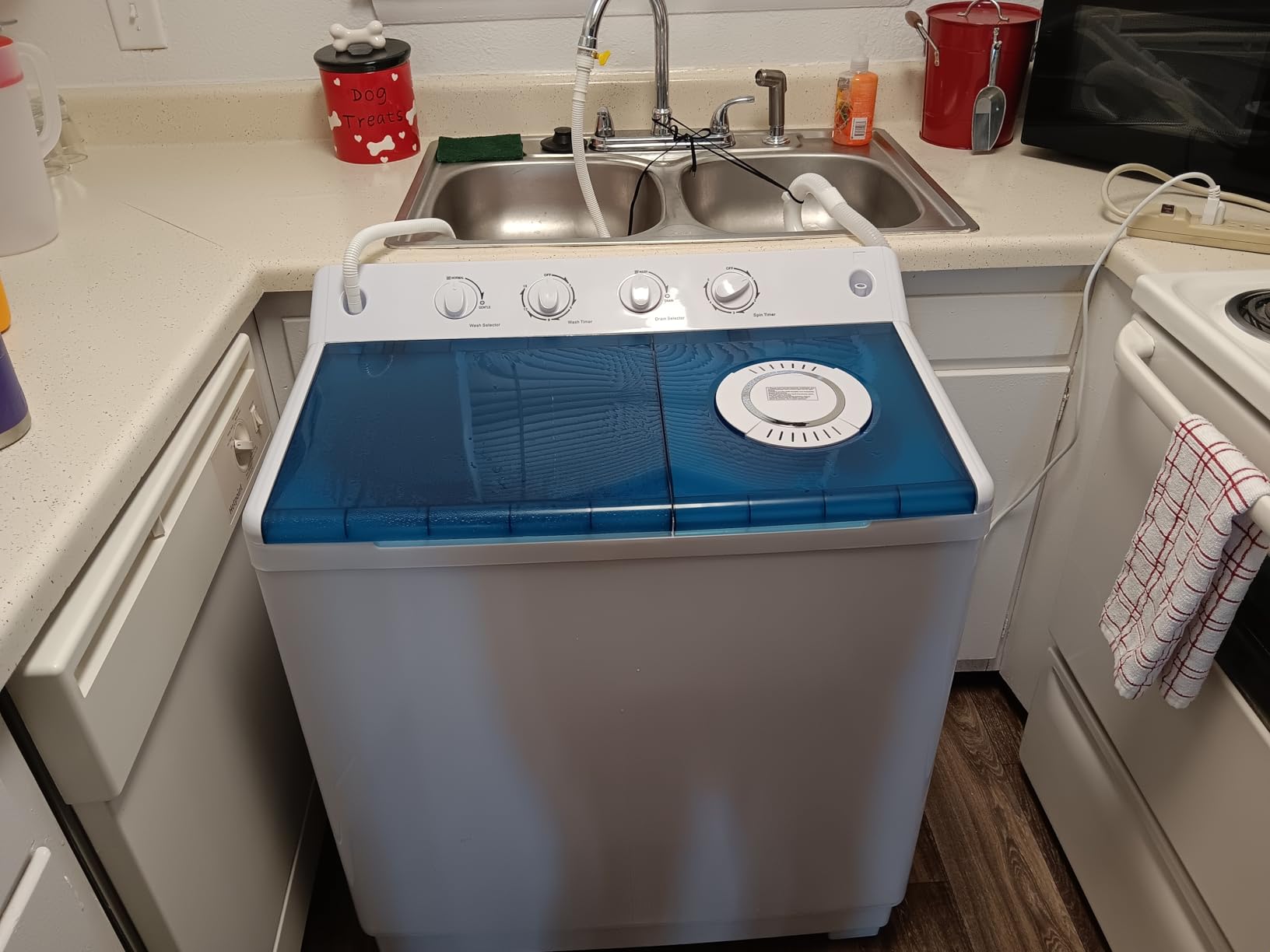 Auertech Portable Washing Machine, 48lbs Twin Tub Washer Large Laundry Machine with Drain Pump, Semi-automatic 30lbs Washer 18lbs Spinner Combo for Dorms, Apartments, RVs customer photo 2
