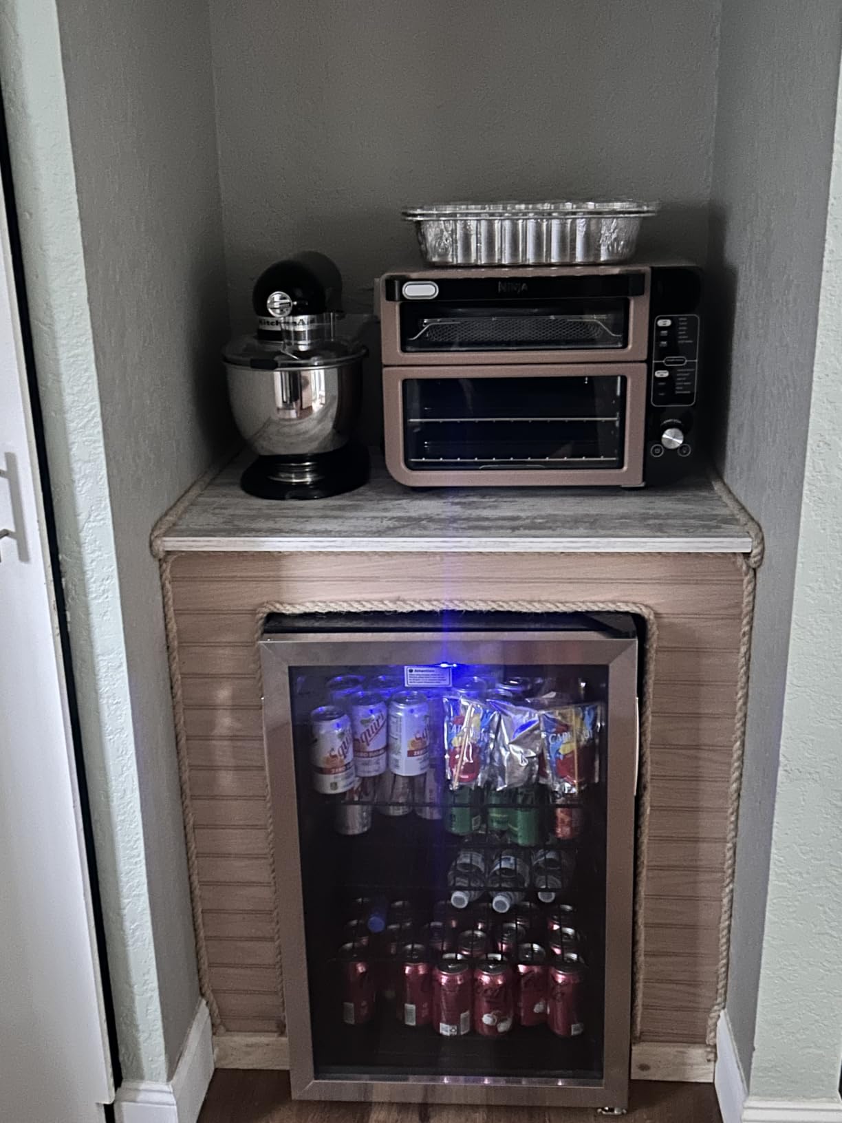 Feelfunn 126 Can Beverage Refrigerator, Glass Door Mini Fridge, 3.2 Cu.Ft customer photo 1