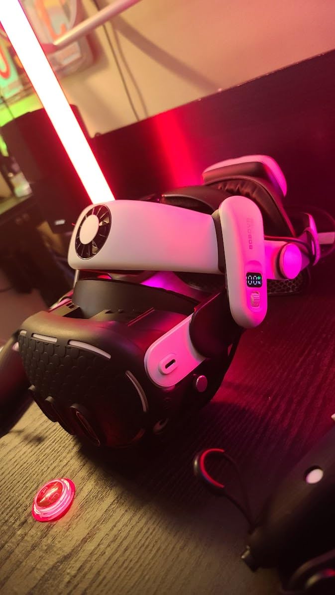 BOBOVR S3 Pro Battery Strap Accessories,Head Air Cooling System and 10000mah Hot-swappable Battery Pack,Compatible with Meta Quest 3/Quest 3S customer photo 1