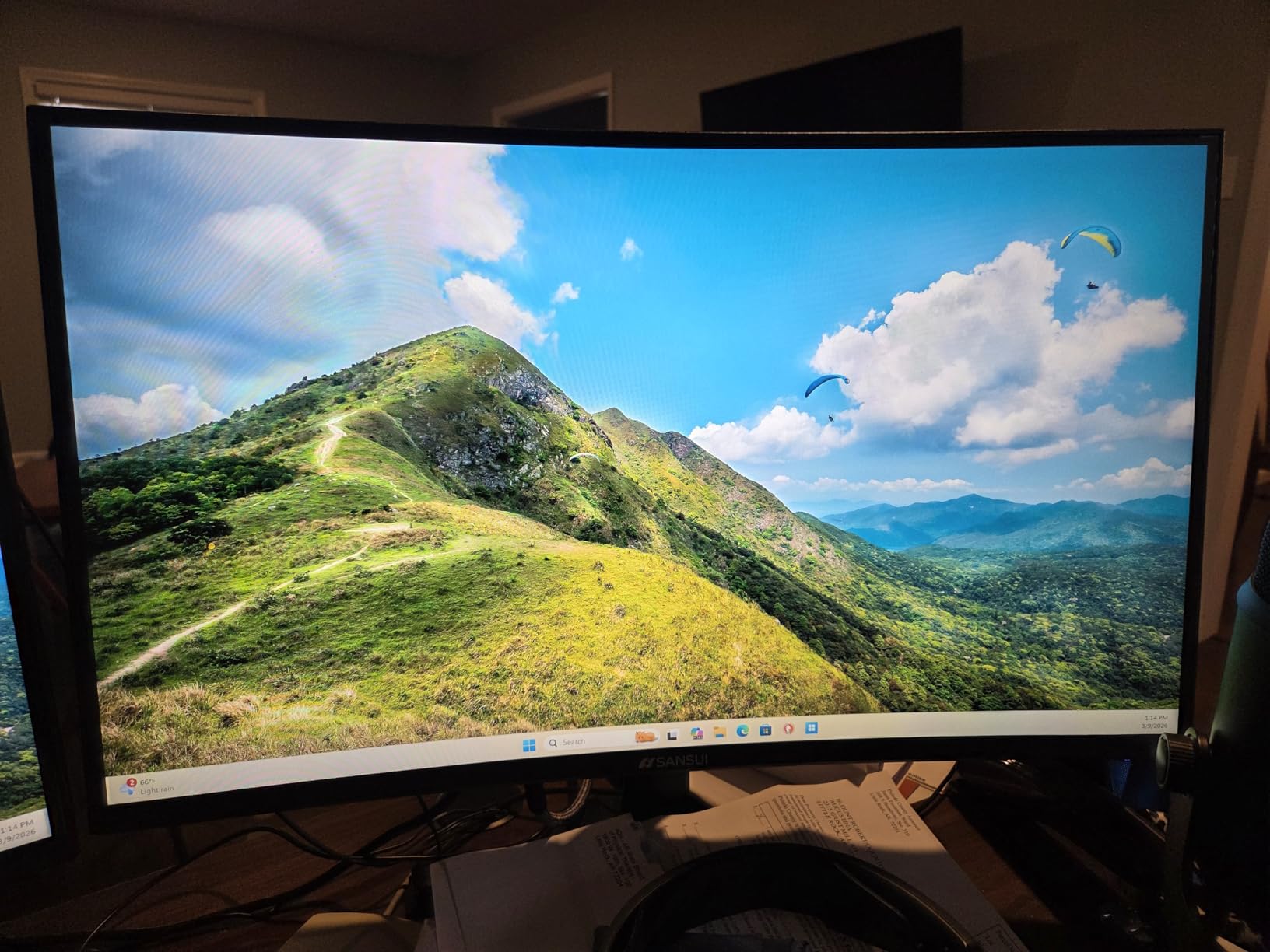 SANSUI 32-Inch Curved Gaming Monitor WQHD 2560 x 1440 180Hz Curved 1500R customer photo 2