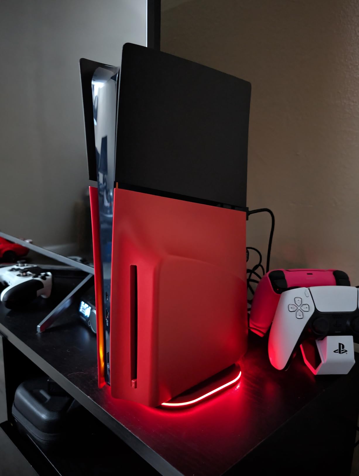 HONCAM Vertical Stand for PlayStation 5, PS5 Pro & Slim Console, Black customer photo 1
