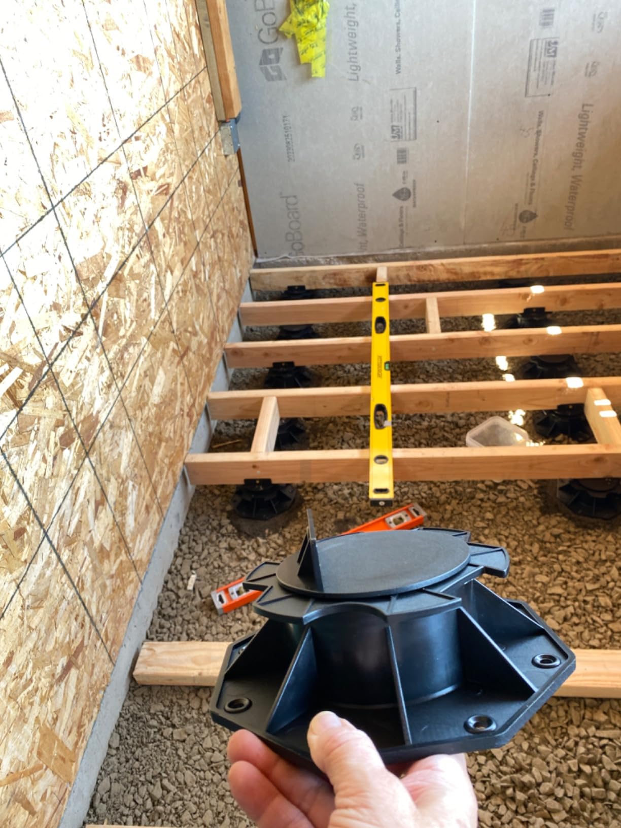 12Pack Adjustable Support Pedestal Foundation Base for Floating Deck Platform Floor - Height Adjustment Raising From 2-3/8