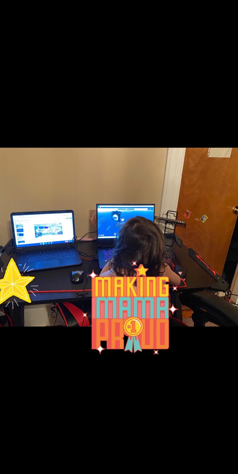 EUREKA ERGONOMIC Gaming Desk, 60 Inch Computer Desk with RGB LED Lights customer photo 1
