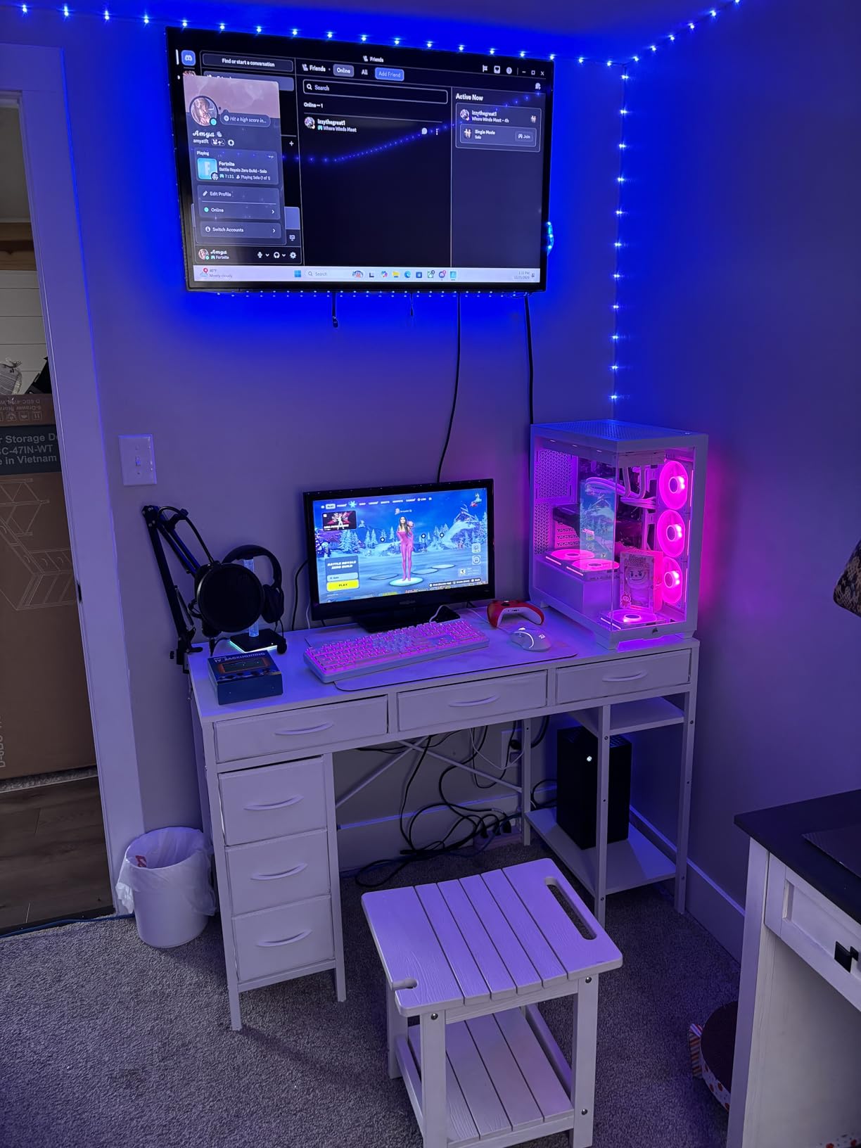 CORSAIR 3500X Mid-Tower ATX PC Case – Panoramic Tempered Glass – Reverse Connection Motherboard Compatible – No Fans Included – White customer photo 2