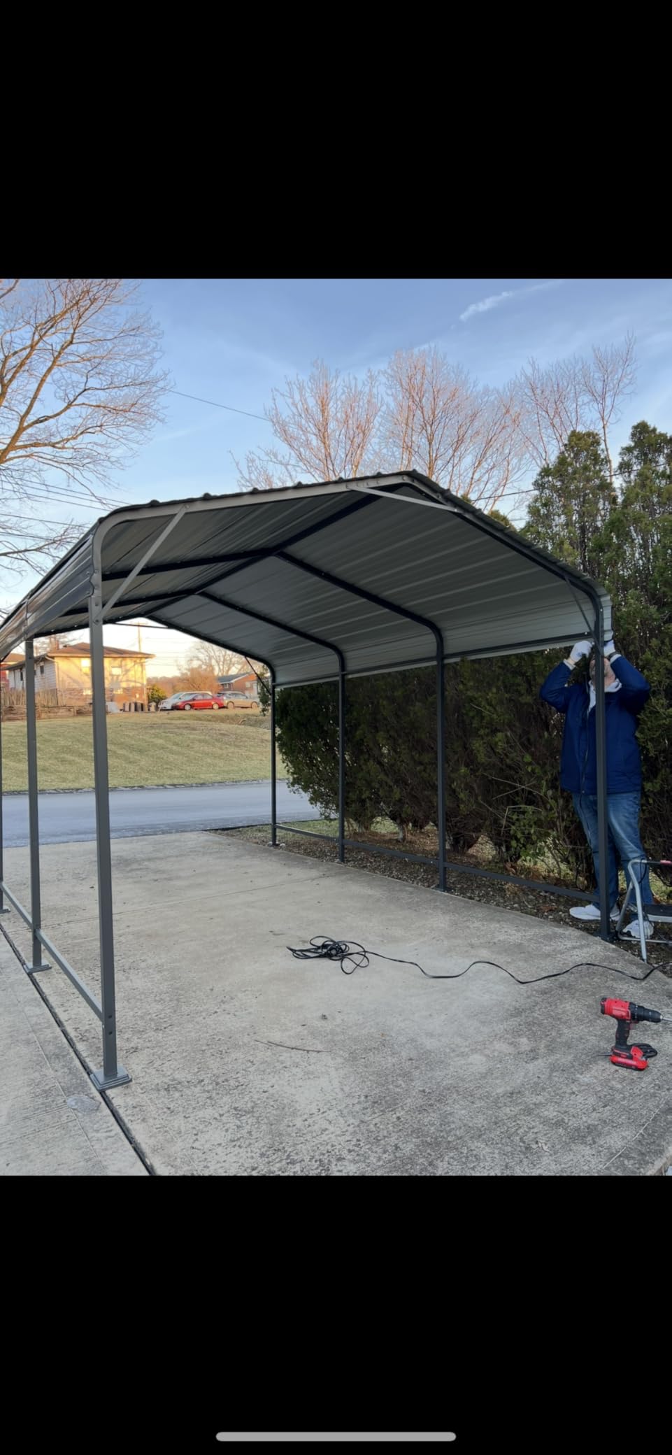 AirWire 12x20 FT Metal Carport Canopy with Reinforced Base customer photo 1
