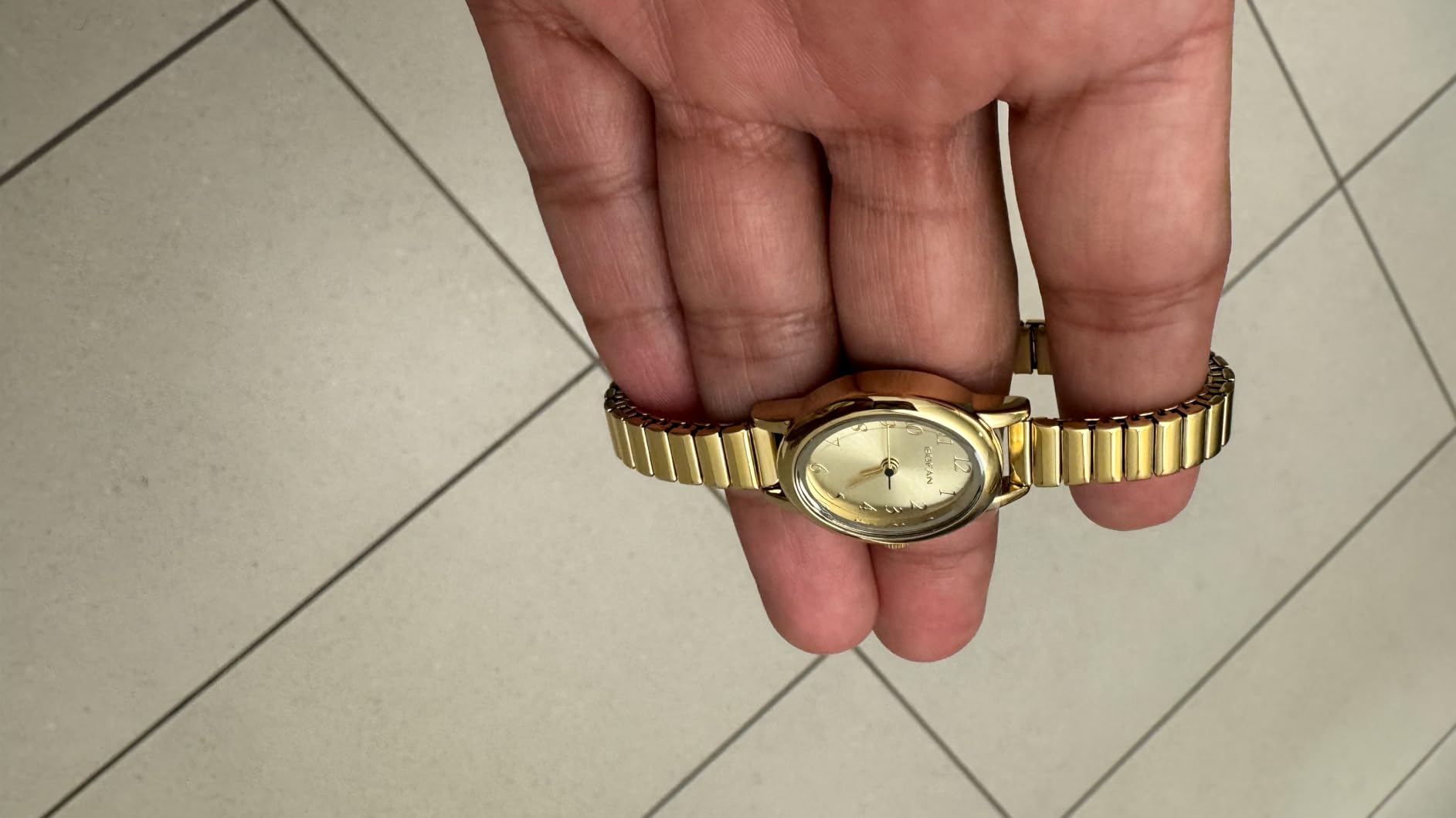 BOFAN Small Gold Watches for Women Easy Read Ladies Quartz Wrist Watch with Stainless Steel Expansion Band,Waterproof. customer photo 2