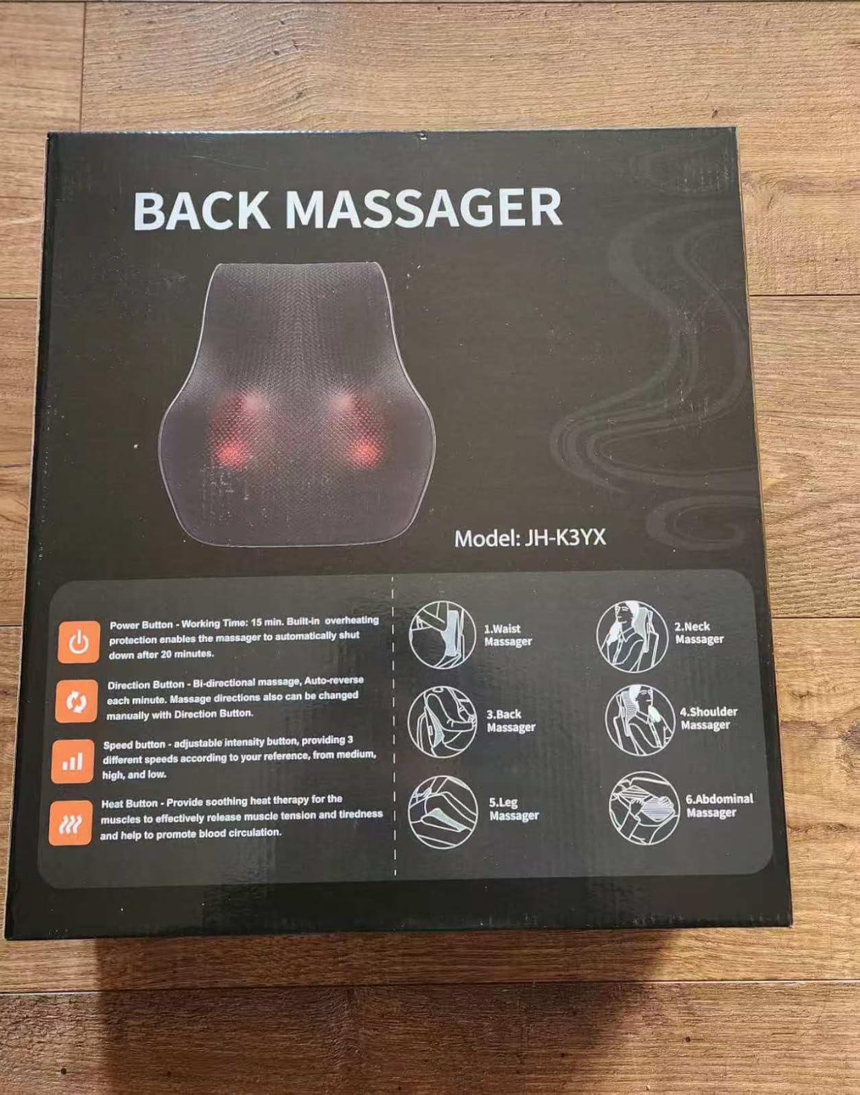 Brelley Neck and Back Massager for Pain Relief Deep Tissue with Heat, Shiatsu Shoulder Massager with Bi-Directional Rotating Head for Neck, Back, Shoulders, and Legs customer photo 1