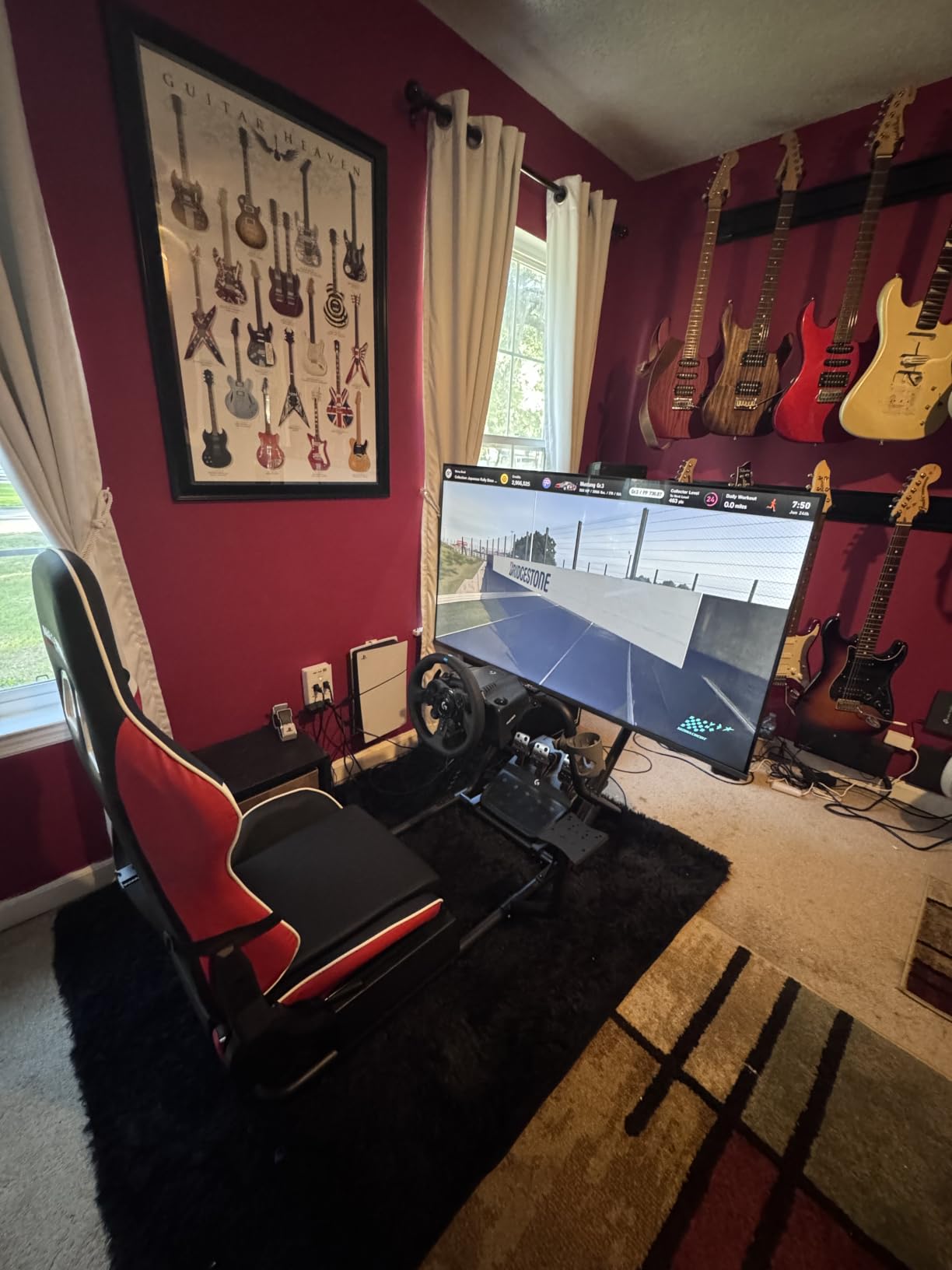 ARES WING Racing Simulator Cockpit with TV Mount, Sim Racing Wheel Stand customer photo 1