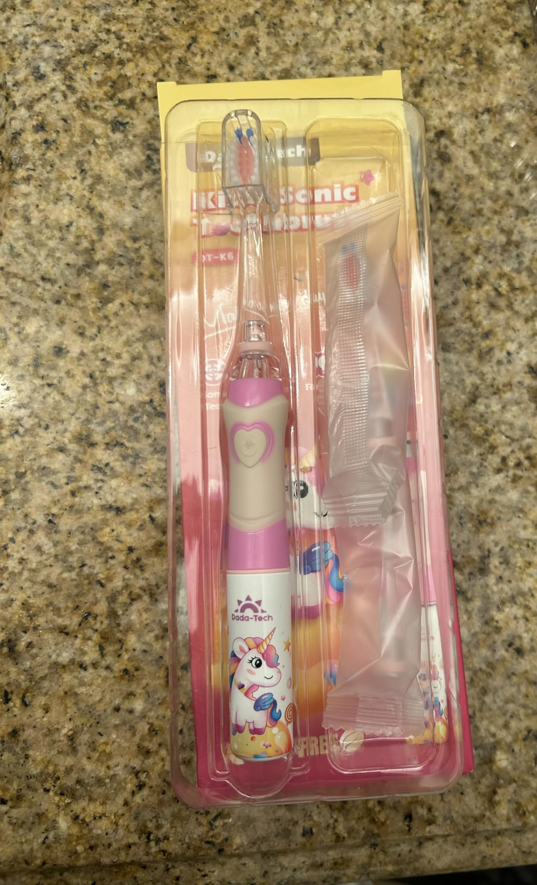 Kids Electric Toothbrush with Timer Toddler Toothbrush Age 2-4-8-12 Electric Toothbrush Kids Rainbow LED Light Up Vibrating Toothbrush Battery Operated Childrens Girls Sonic Tooth Brush (Pink Unicorn) customer photo 2