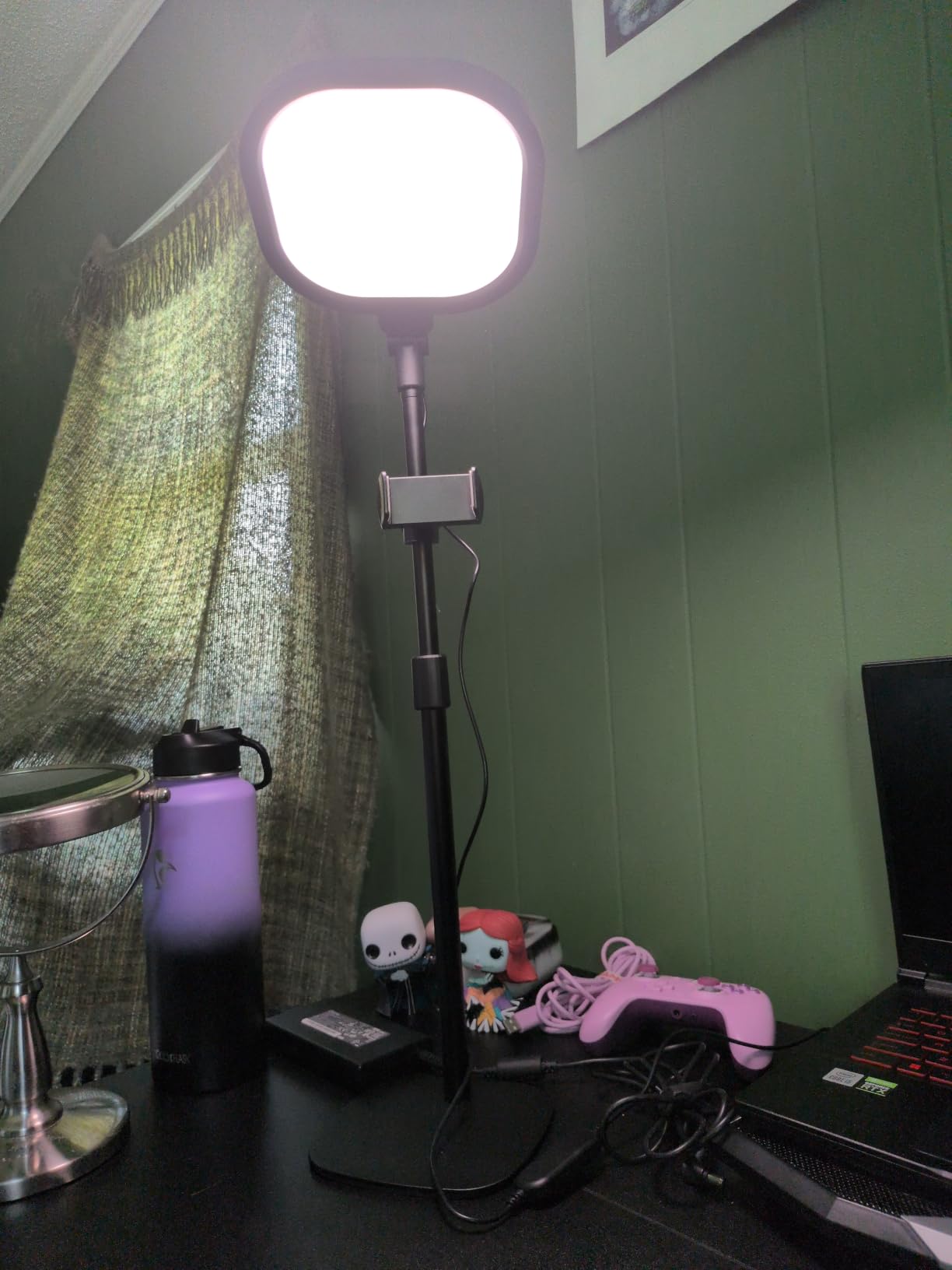 Zoom Lighting for Computer, Adjustable Desk Lighting for Video Calls, 30 Light Modes Video Conference Light, Desk Ring Light with Stand for Webcam, Meetings, Live Stream, Home Office. CRI 97.8 customer photo 1