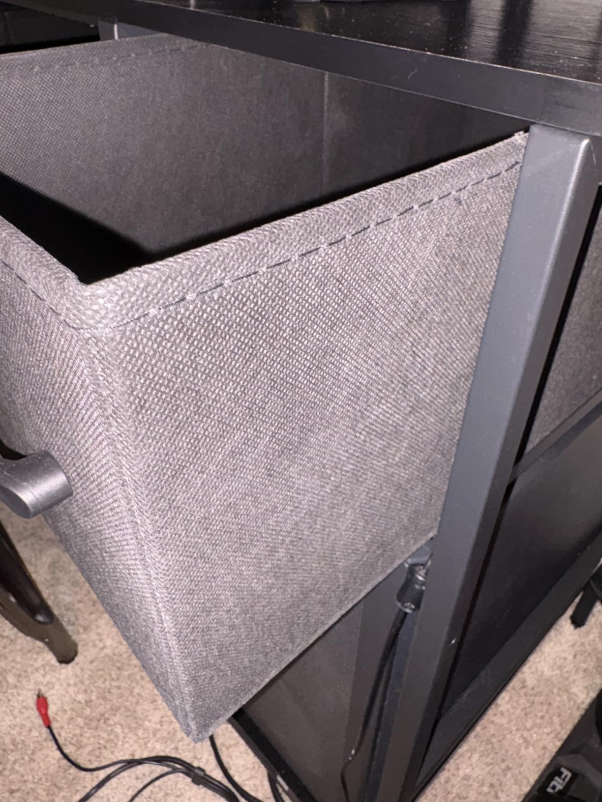 Korfile 47 Inch Gaming Computer Desk with Power Outlets,LED,5 Drawers,Black customer photo 2