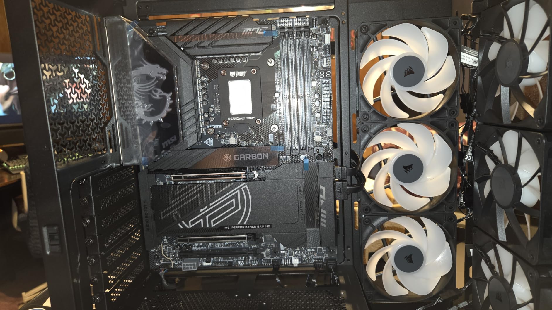 CORSAIR RS140 ARGB 140mm PWM Fans – Daisy-Chain Connection – Low-Noise – Magnetic Dome Bearing – Dual Pack – Black customer photo 2