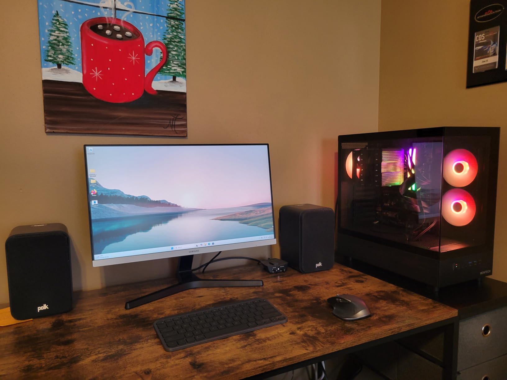 MONTECH XR Panoramic High Airflow ATX PC Case, 3 ARGB PWM Fans, Black customer photo 1