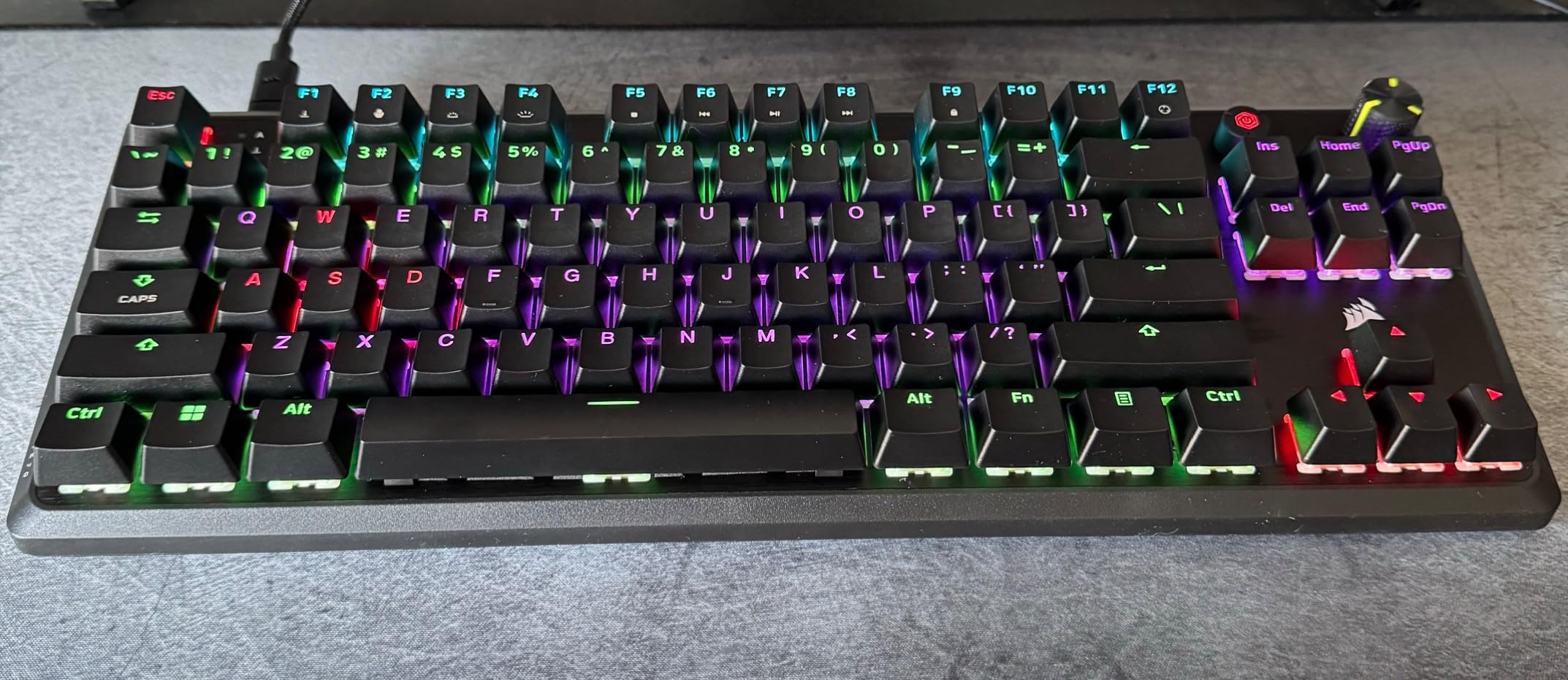 Corsair K70 CORE TKL RGB Tenkeyless Mechanical Wired Gaming Keyboard – Pre-Lubed MLX Red v2 Linear Switches, SOCD, ABS Double-Shot Keycaps, Sound Dampening, 1000Hz Polling, QWERTY NA – Black customer photo 1
