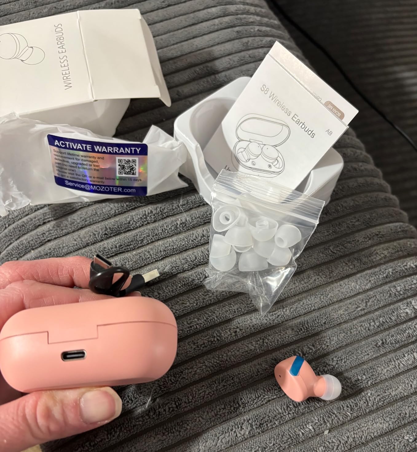 MOZOTER Mini Wireless Earbuds Bluetooth 5.3 in Ear Headphones Headsets customer photo 2