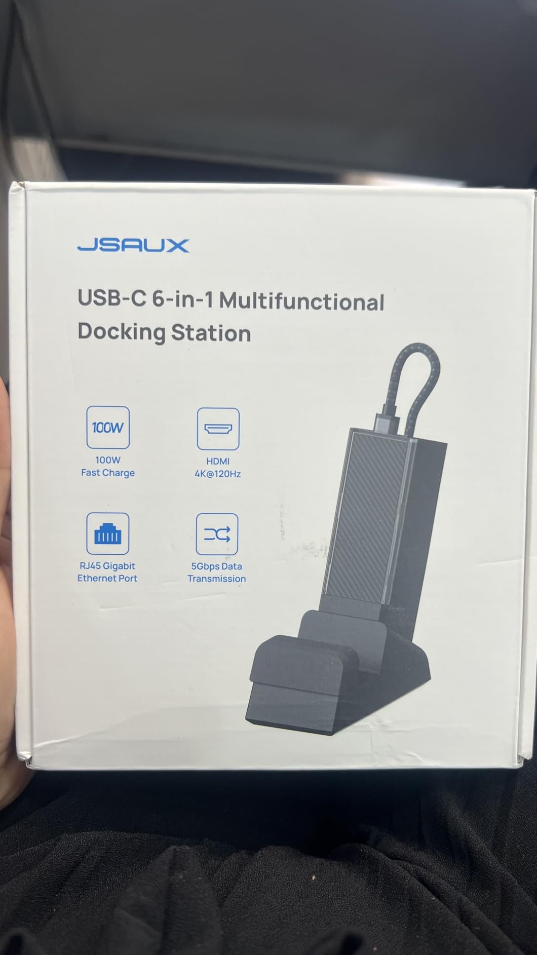 JSAUX Docking Station for ROG Xbox Ally X (2025)/ROG Ally X/ROG Ally/Steam Deck/Legion Go/Legion Go S, 6-in-1 Dock with HDMI 4K@120Hz, Gigabit Ethernet, USB A & USB C 3.2 Gen 1, 100W Charging - HB0609 customer photo 1