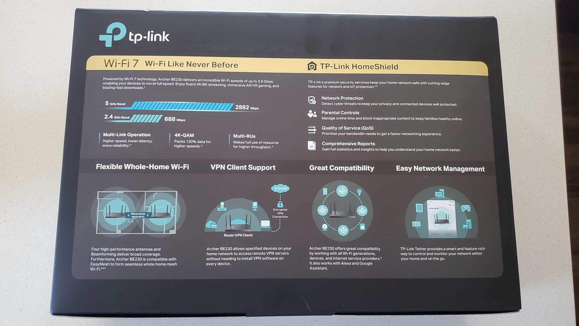 TP-Link Dual-Band BE3600 Wi-Fi 7 Router, Archer BE230 customer photo 2