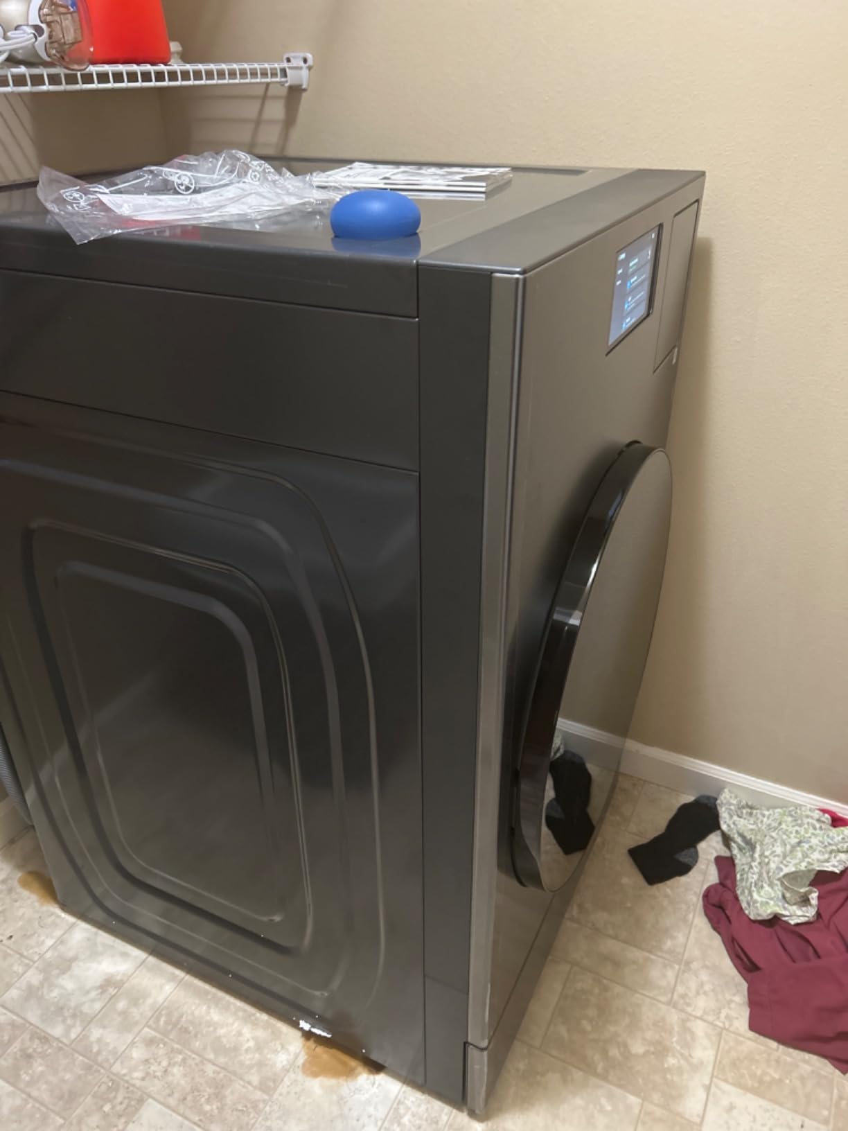 Samsung 5.3 cu. ft. Bespoke AI Laundry Ventless Heat Pump Dryer Combo All-in-One Ultra Capacity Washer with AI Home, Dark Steel, WD53DBA900HZA1 customer photo 2