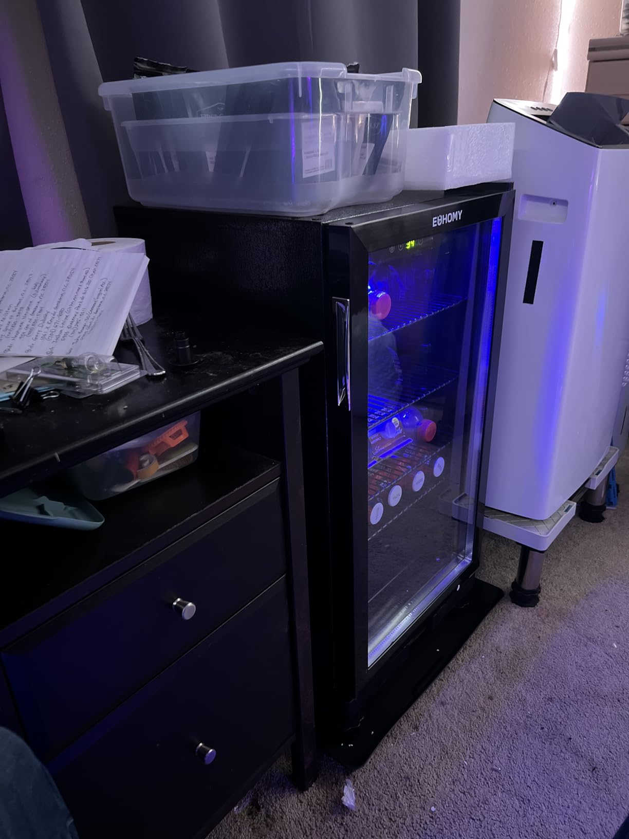 EUHOMY 145 Can Mini Fridge, 4.5 Cu.ft Beverage Refrigerator with Glass Door customer photo 1