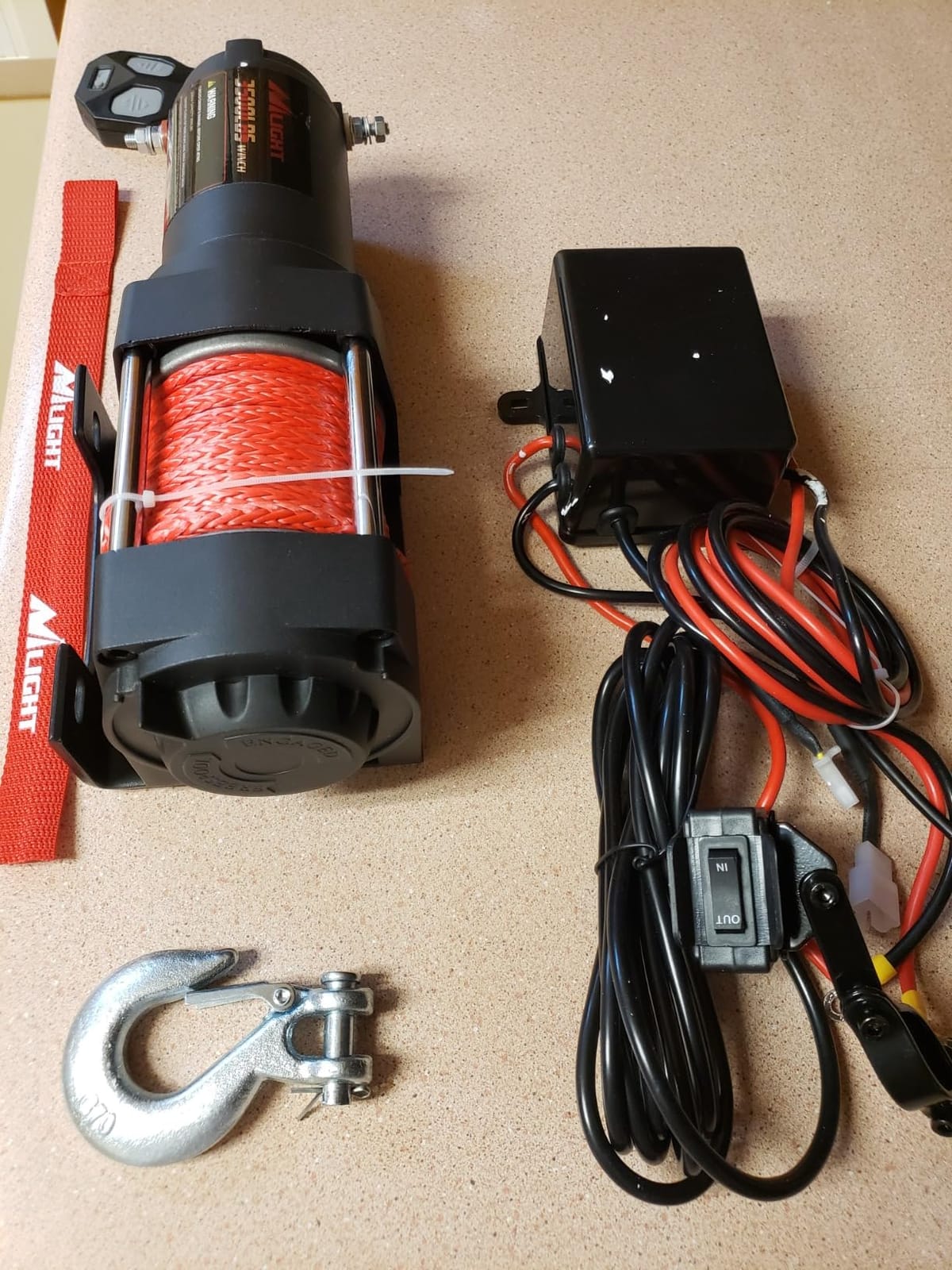 Nilight 3500 lbs ATV Winch 12V Electric Winches with Synthetic Winch Rope customer photo 2