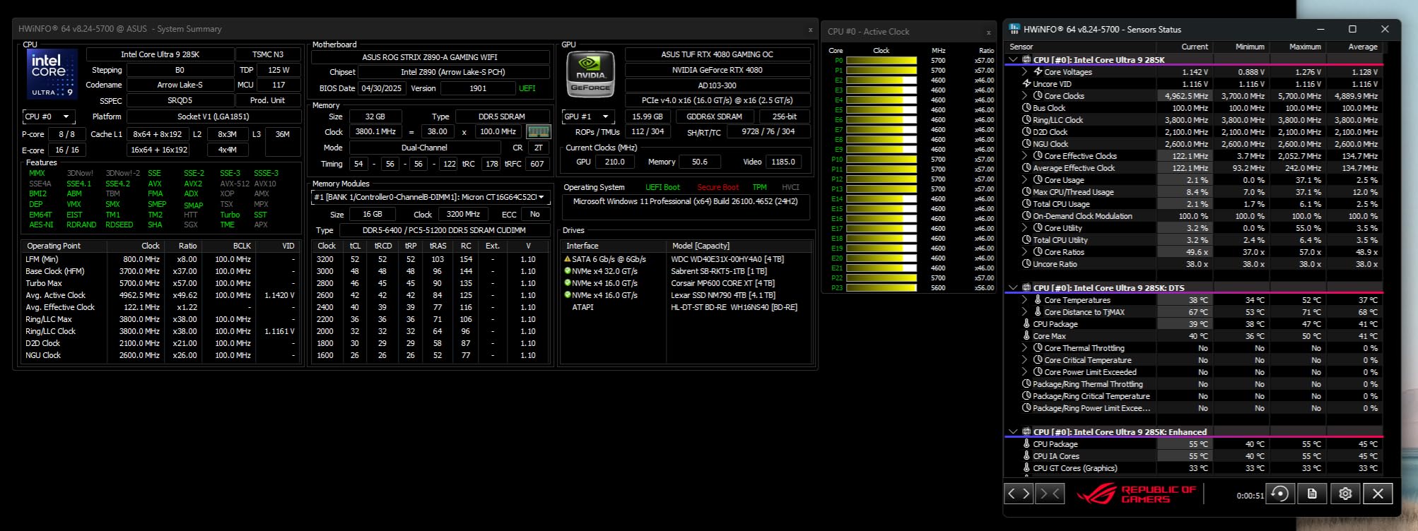 Intel® Core™ Ultra 9 Processor 285K 24 cores (8 P-cores + 16 E-cores) up to 5.7 GHz customer photo 2