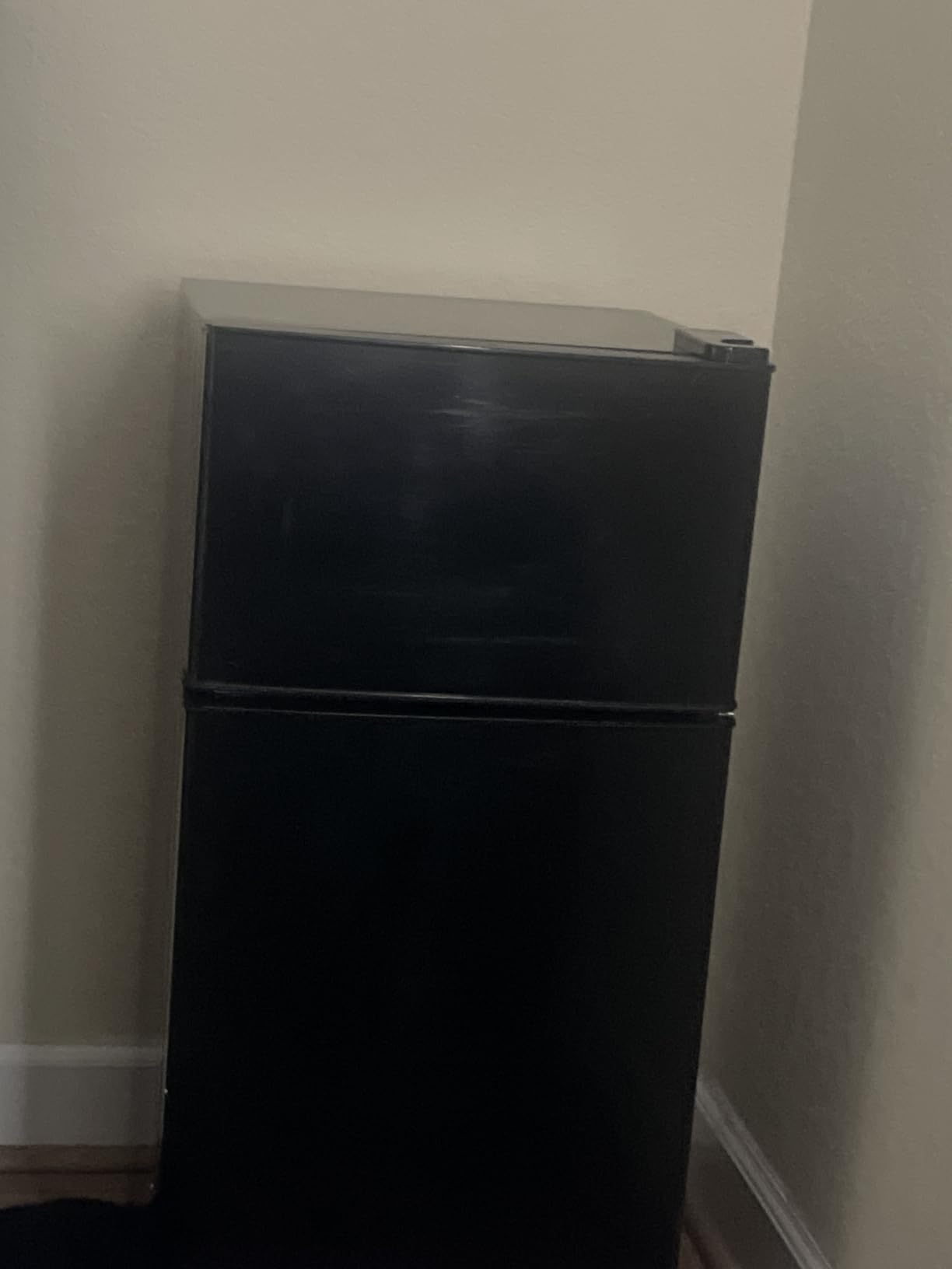 DEMULLER 45L Personal Double‑Door Mini Fridge With Freezer, Black customer photo 1